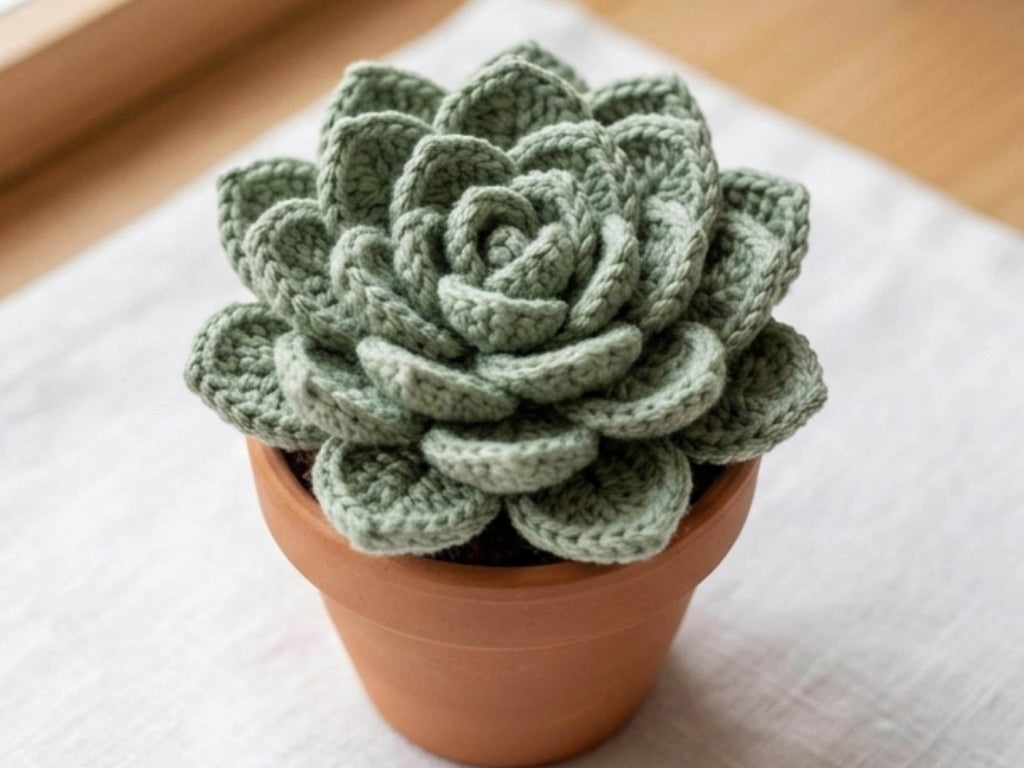 Crochet Succulent Pot Pattern | Beginner Amigurumi Tutorial (Digital Download)