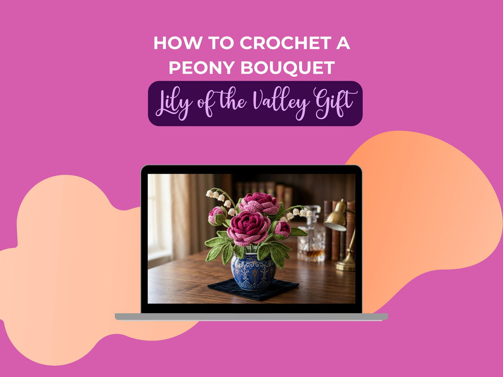 Peony Bouquet Crochet Pattern | Lily of the Valley Amigurumi PDF Download