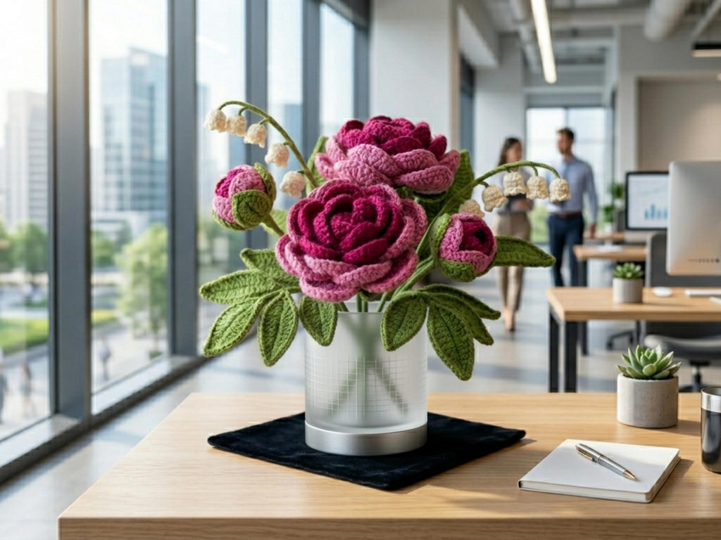 Peony Bouquet Crochet Pattern | Lily of the Valley Amigurumi PDF Download