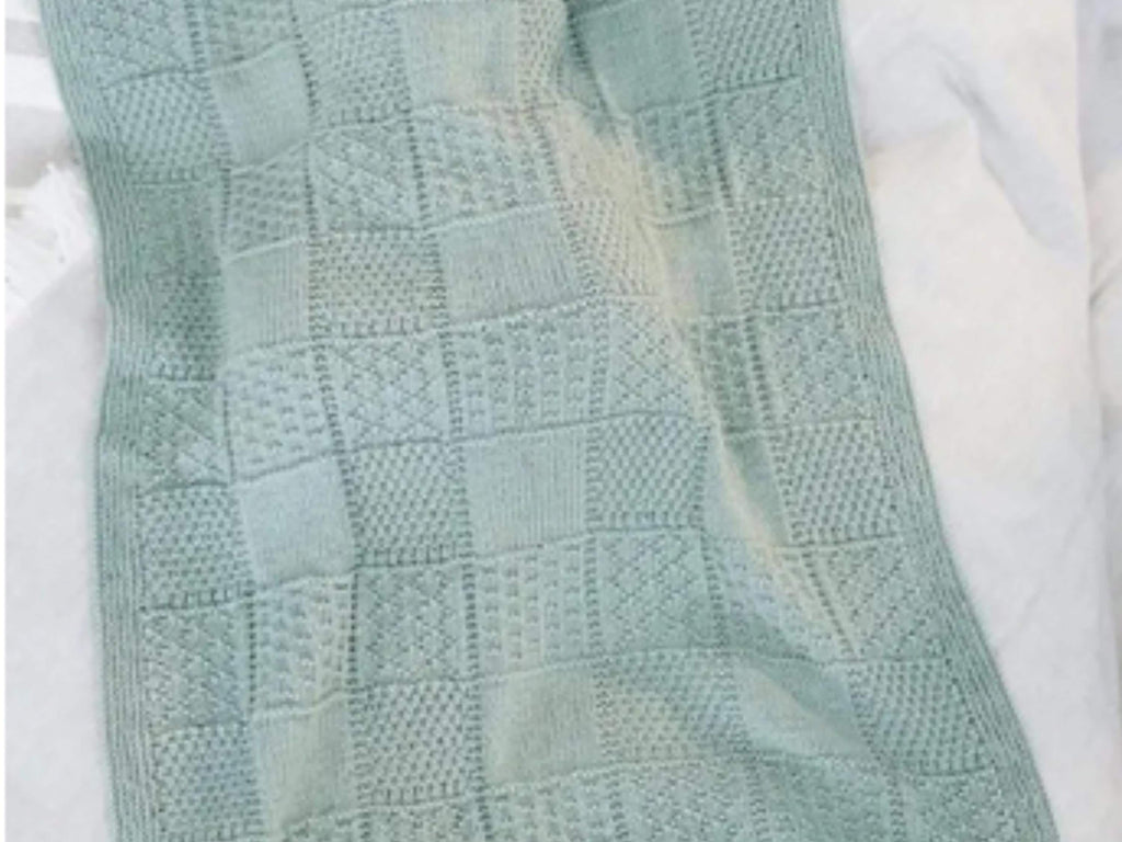 Vintage Knit Baby Blanket Pattern: Textured & Diamond Designs (PDF Download)