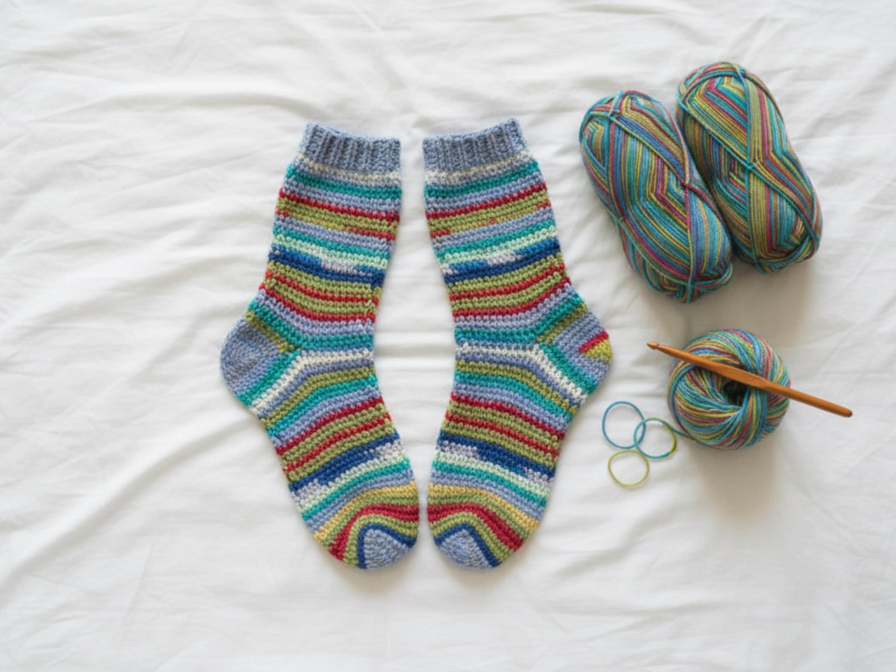 Crochet socks  pattern-Easy crochet-Beginner crochet-First time crochet