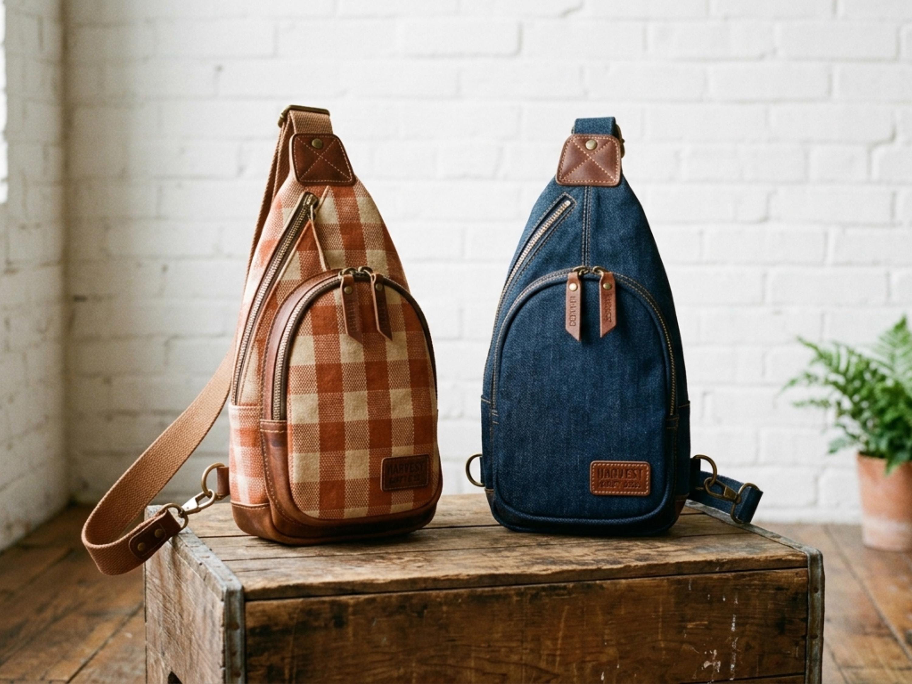 Retro Sling Bag Sewing Pattern, Unisex Crossbody Backpack, DIY (Instant Download)