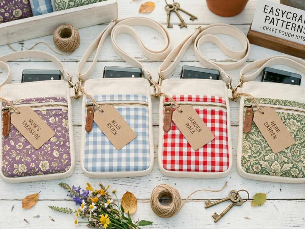 RETIREMENT SALE *Crossbody Phone Bag Sewing Pattern, Fat Quarter Project, Beginner Friendly (PDF Download)