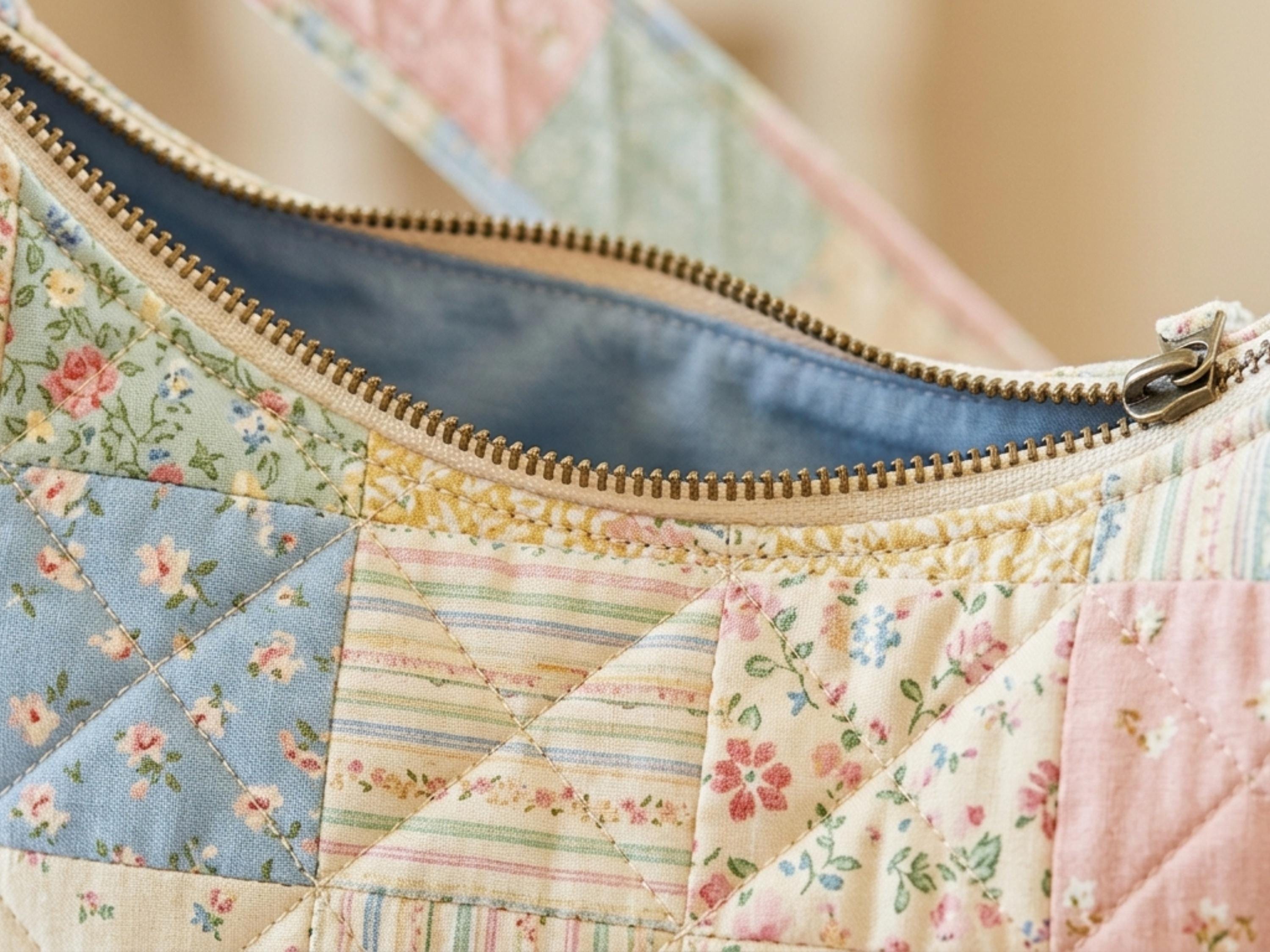 SALE*Quilted Crescent Bag Sewing Pattern PDF, Patchwork Moon Bag, Fat Quarter Quilted Shoulder Bag DIY, Beginner Quilting