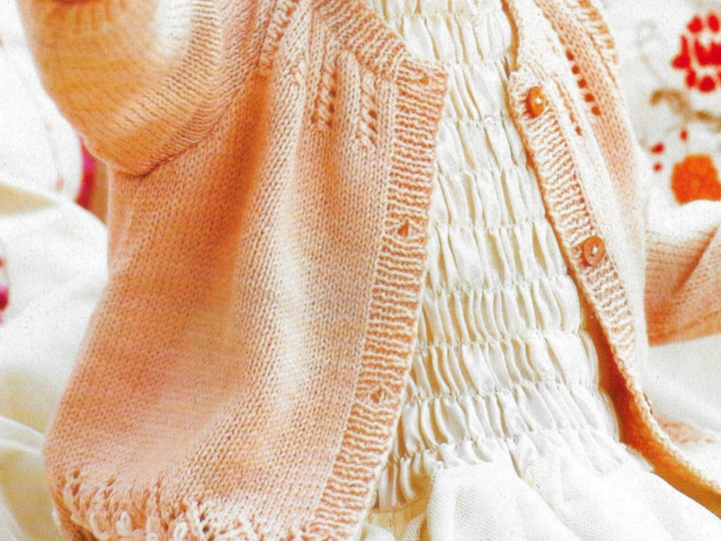 Baby Girl Cardigan Knitting Pattern |  (0-12 Months) (PDF Download)