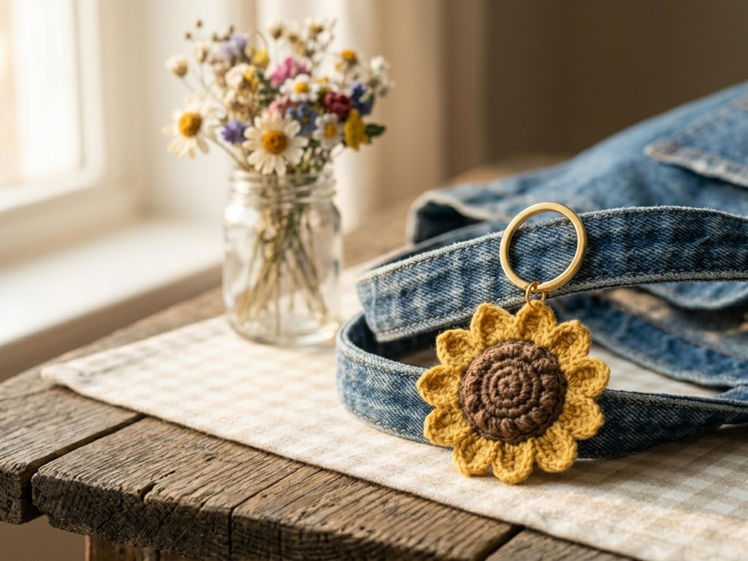 Farmhouse Mini Crochet Keychain Bundle, 5 Designs (PDF Pattern)