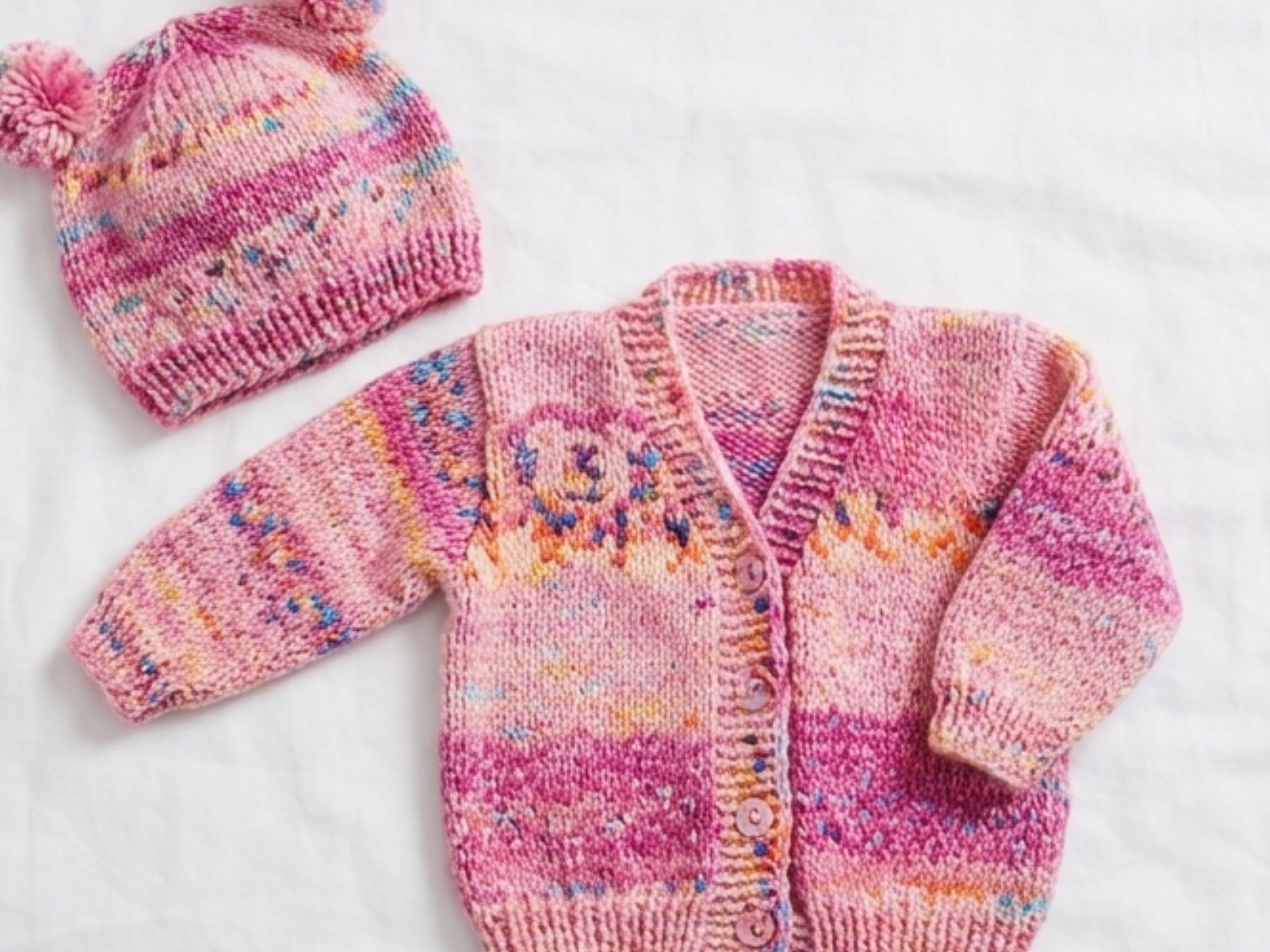 Baby Knitting Pattern PDF: Hooded, Collared Cardigan, Bear Ear Hat (0-4 Yr)