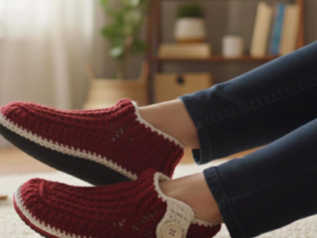 Vintage Unisex Crochet Bootie Slipper Pattern: Adult Sizes Sm-XL (PDF Pattern)