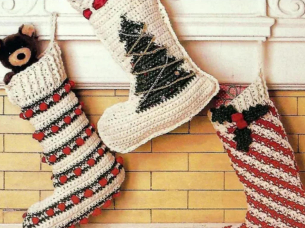 Crochet Christmas Stocking Pattern, Large Festive Decor, Beginner Friendly (PDF Download)