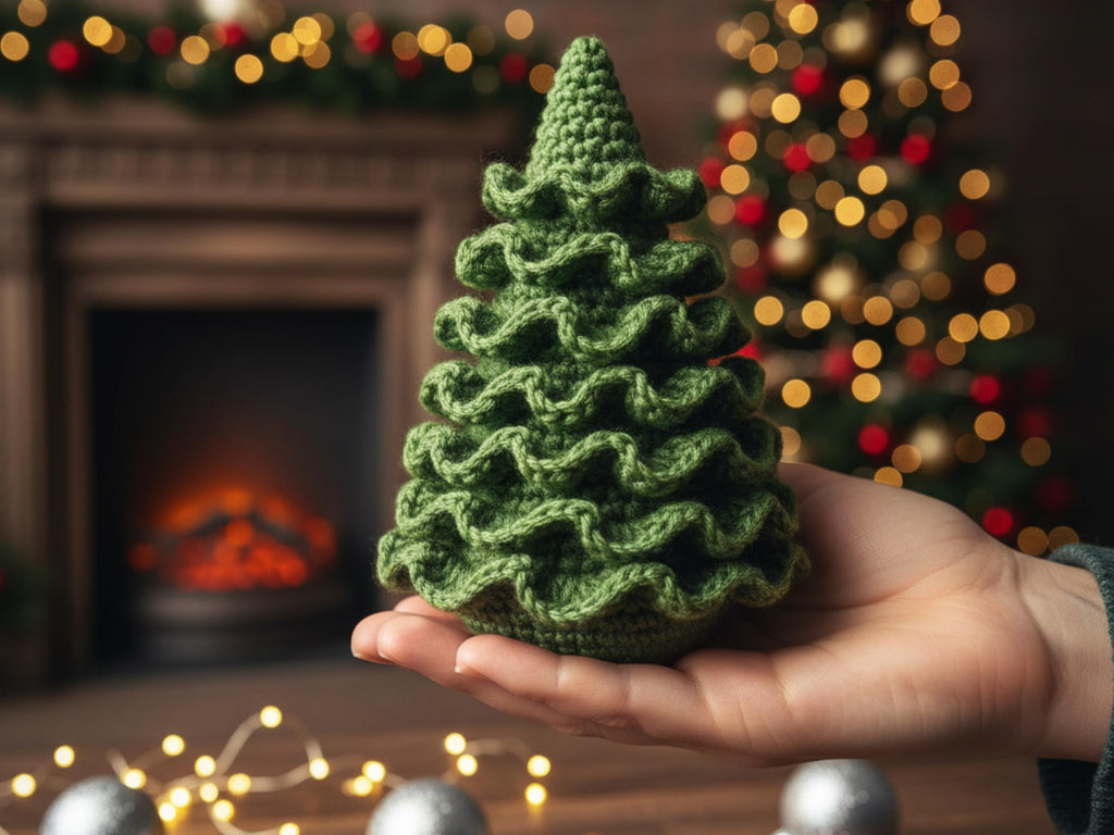 Ruffled Christmas Tree Crochet Pattern | Layered Holiday Decoration (PDF Download)