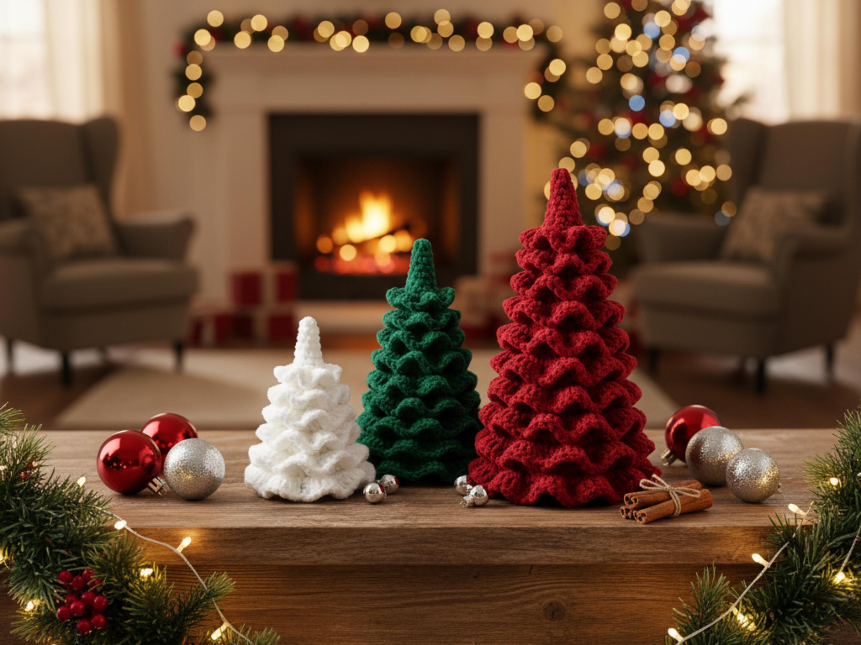 Ruffled Christmas Tree Crochet Pattern | Layered Holiday Decoration (PDF Download)