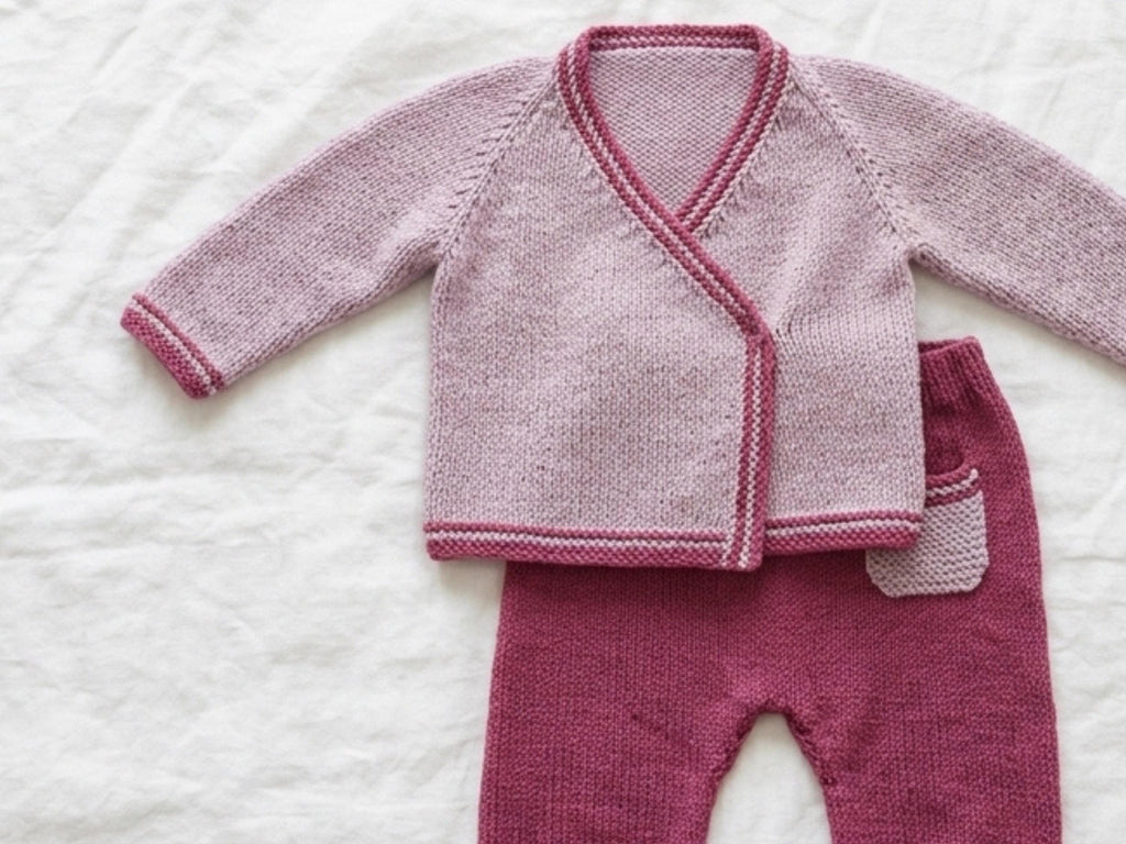 Baby Wrap Cardigan Knitting Pattern, DK Weight, 0-3 Years (PDF Download)