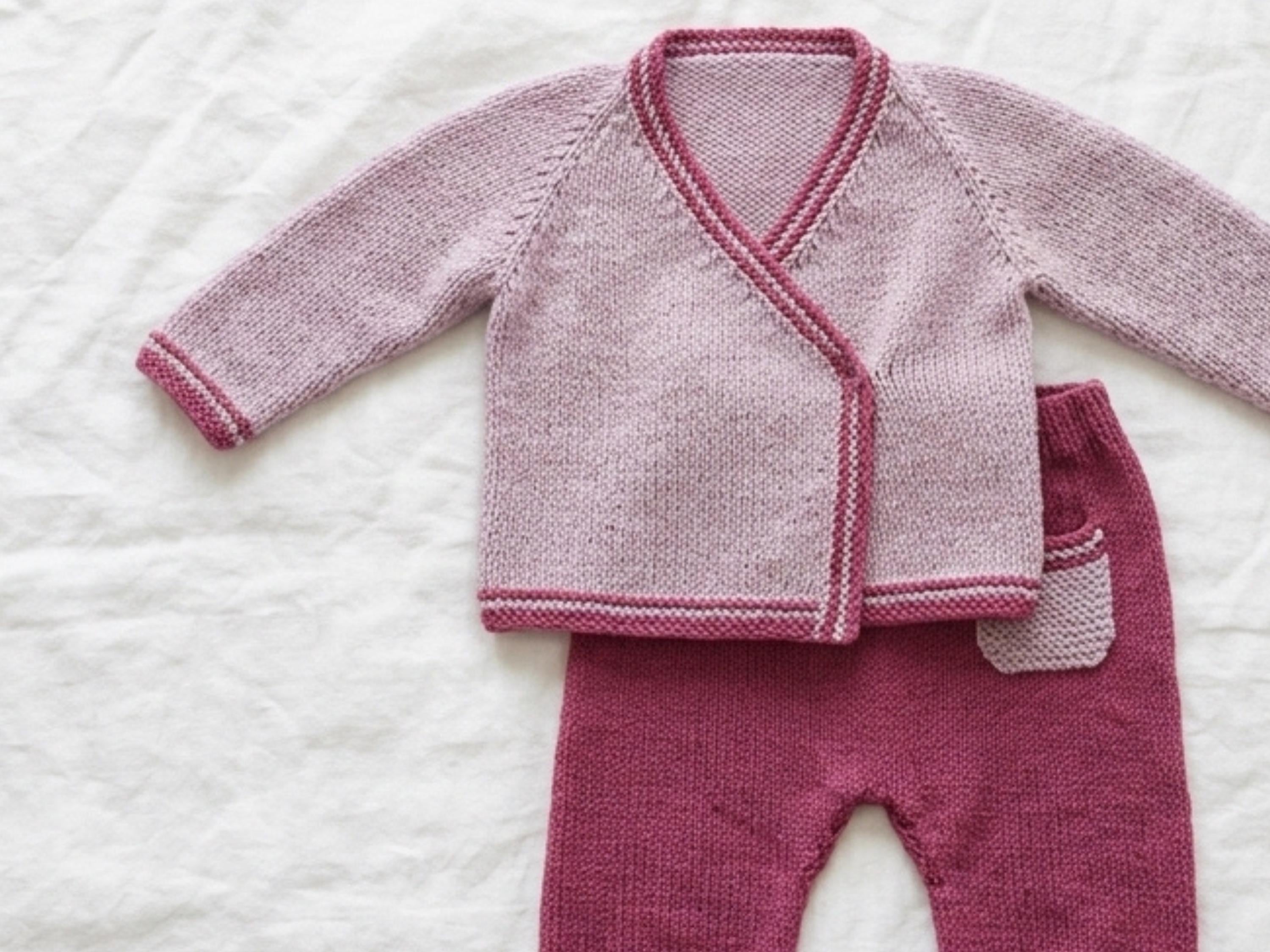 Baby Wrap Cardigan Knitting Pattern, DK Weight, 0-3 Years (PDF Download)