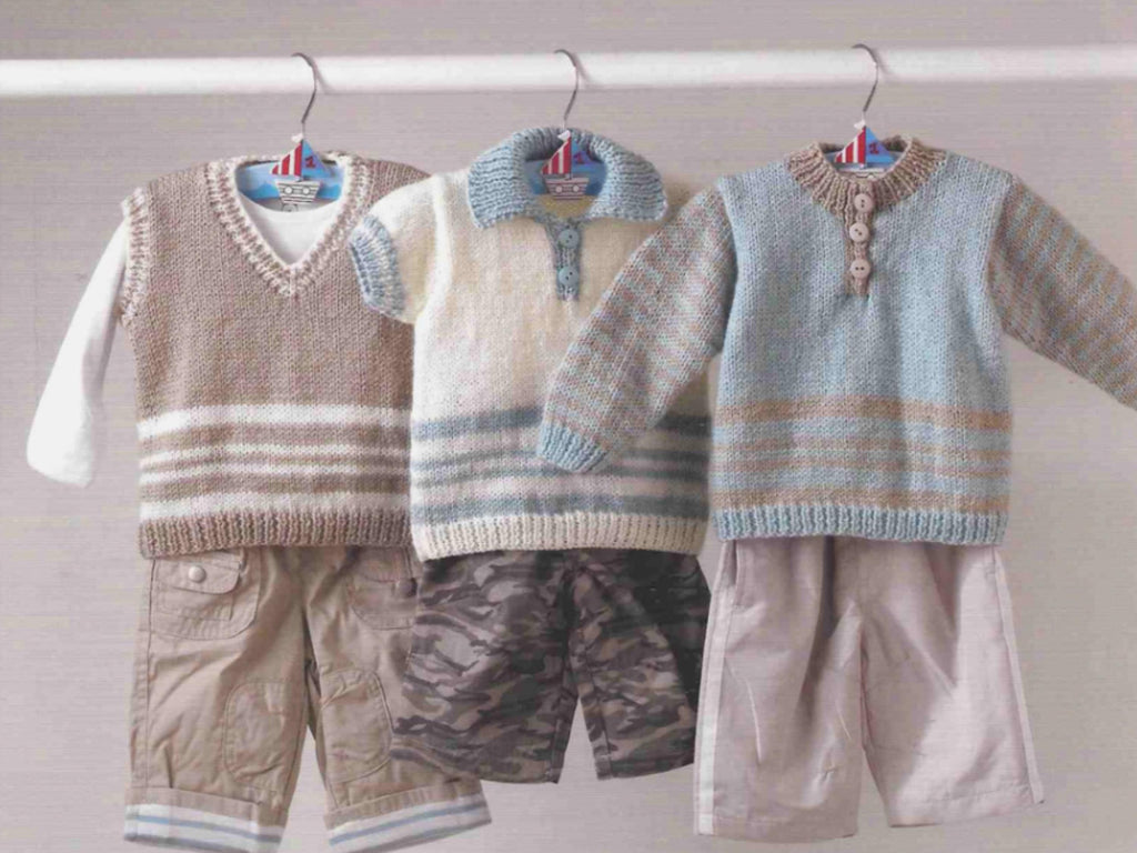 Vintage Style Baby Cardigan Sweater Hat Knitting Pattern (PDF Download)