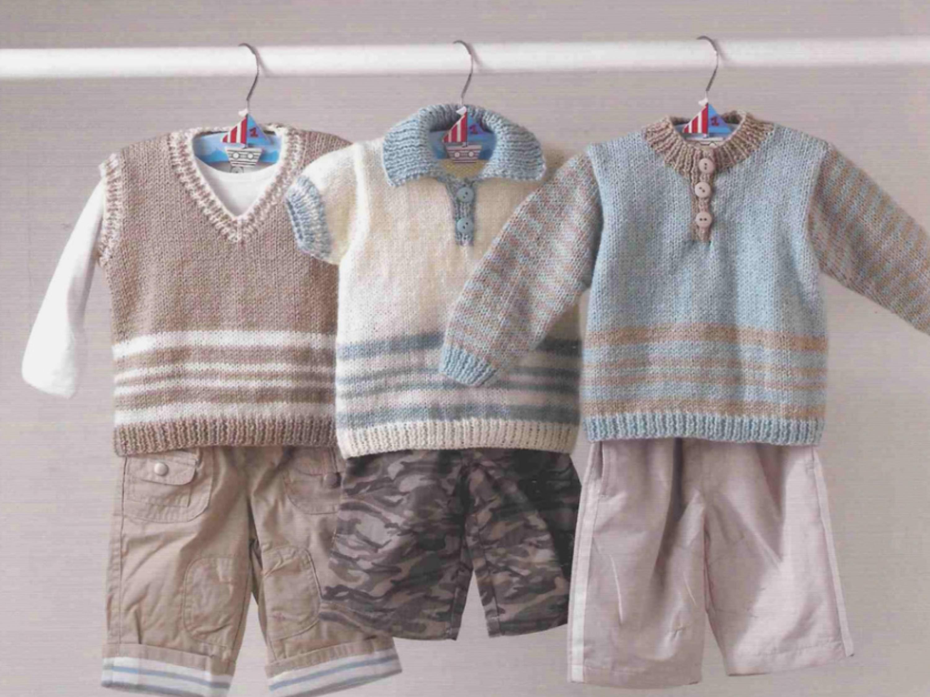 Vintage Style Baby Cardigan Sweater Hat Knitting Pattern (PDF Download)