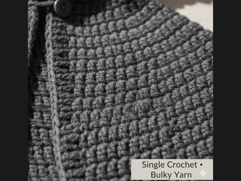 Vintage Bulky Crochet Cape Jacket Pattern – Hooded 1970s PDF Download