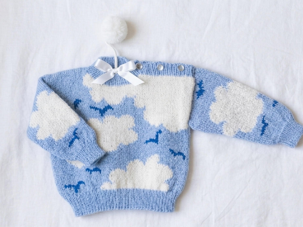 Baby Girl Knitting Pattern 2 years -Sweater Knitting Pattern – Baby Pullover, 3-24 Months (PDF Download)-DIY handmade gift for baby girl