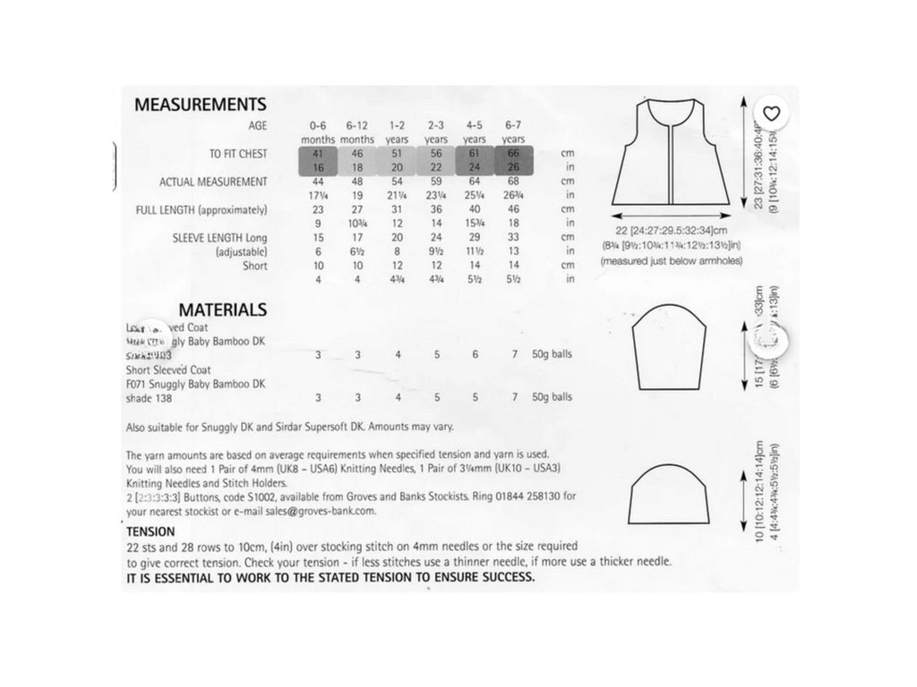 Vintage Baby Cardigan Knitting Pattern, Flower Detail, Short/Long Sleeve (PDF Download)