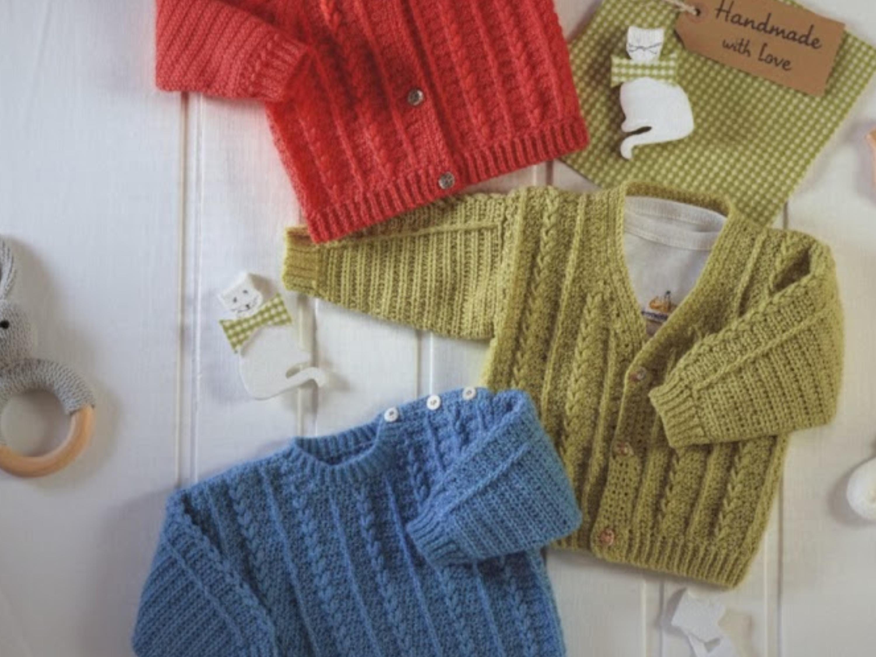 8 PLY Baby Boy  Crochet Cardigan, Sweater, Jumper Pattern:  DK knit (PDF Pattern)