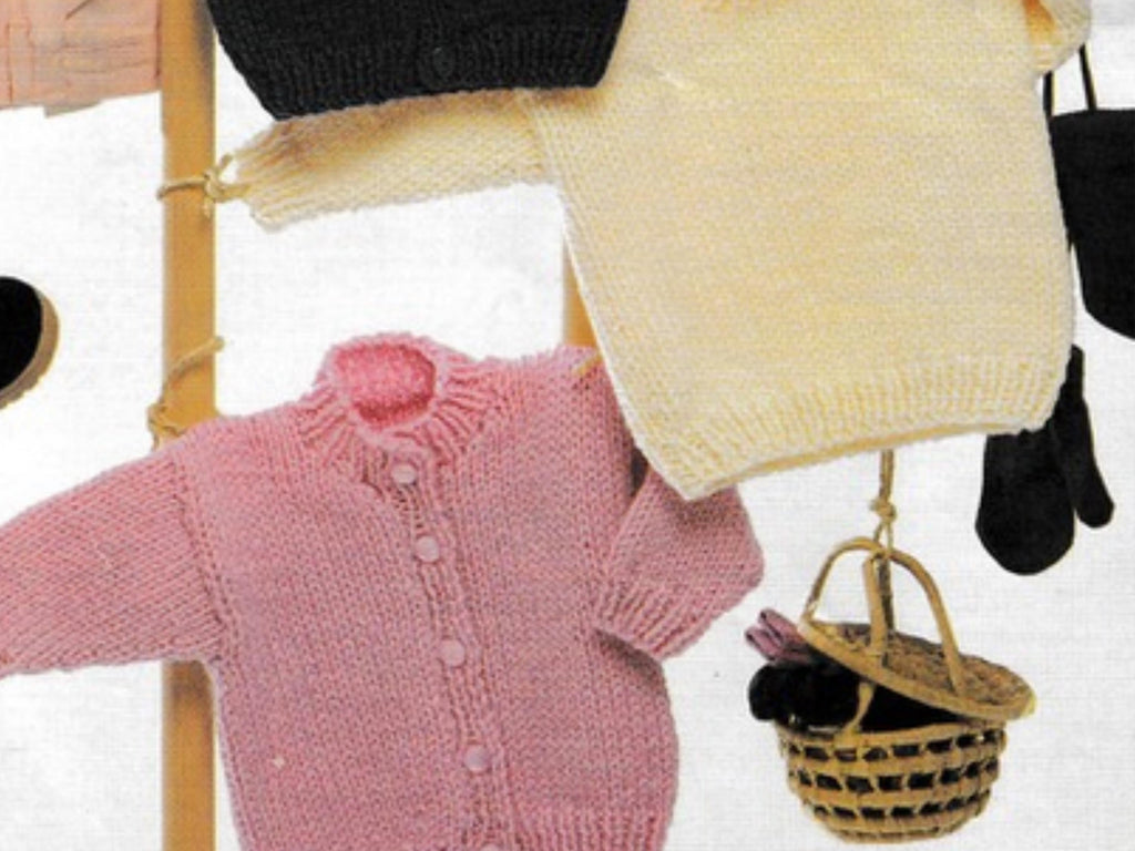 Baby Knitting Pattern Cardigan Sweater Jumper, DK Yarn Sizes (PDF Pattern)