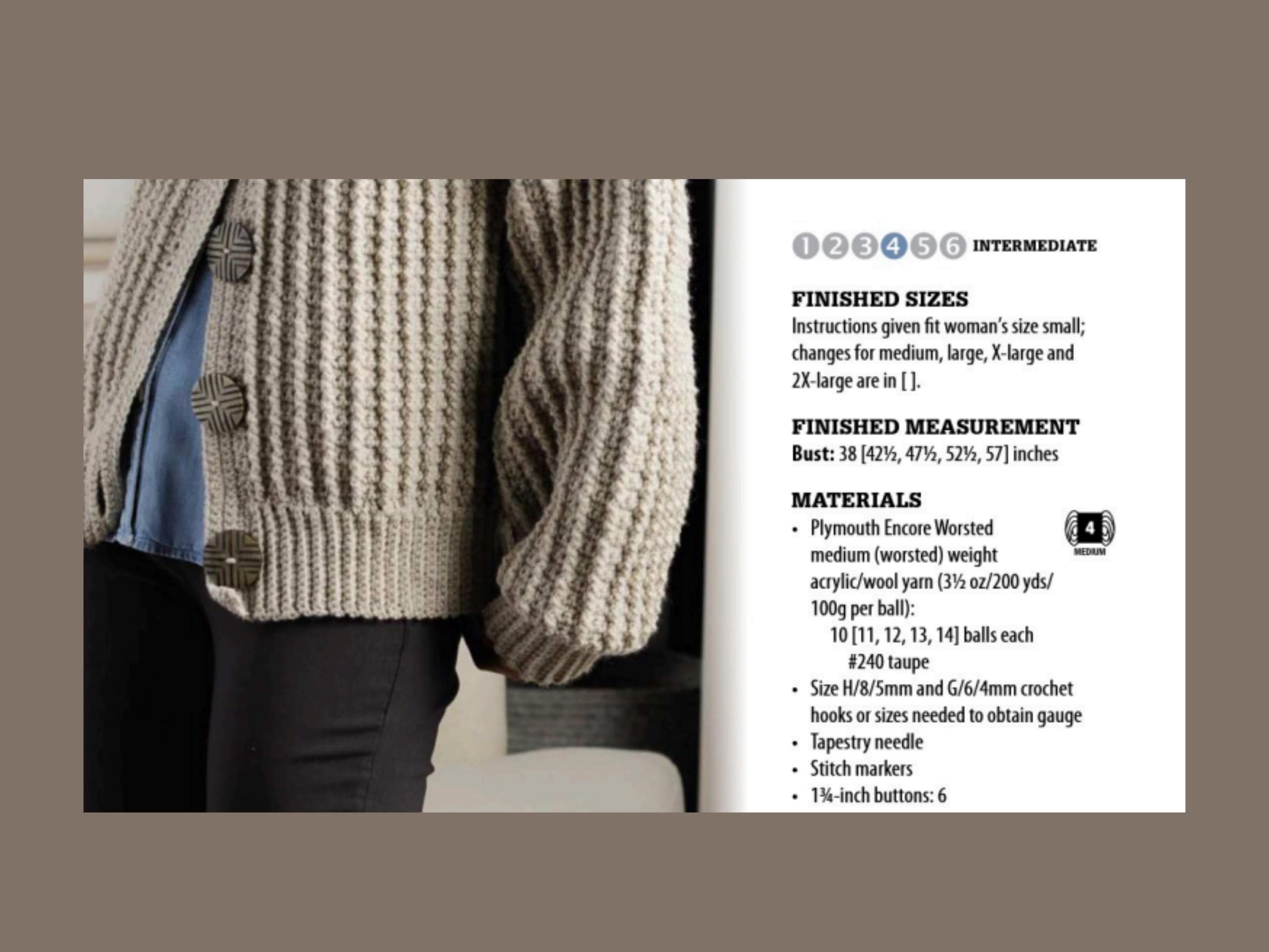Oversized Slouchy Crochet Cardigan Pattern | Easy Long Sleeve Sweater Tutorial (PDF Download)