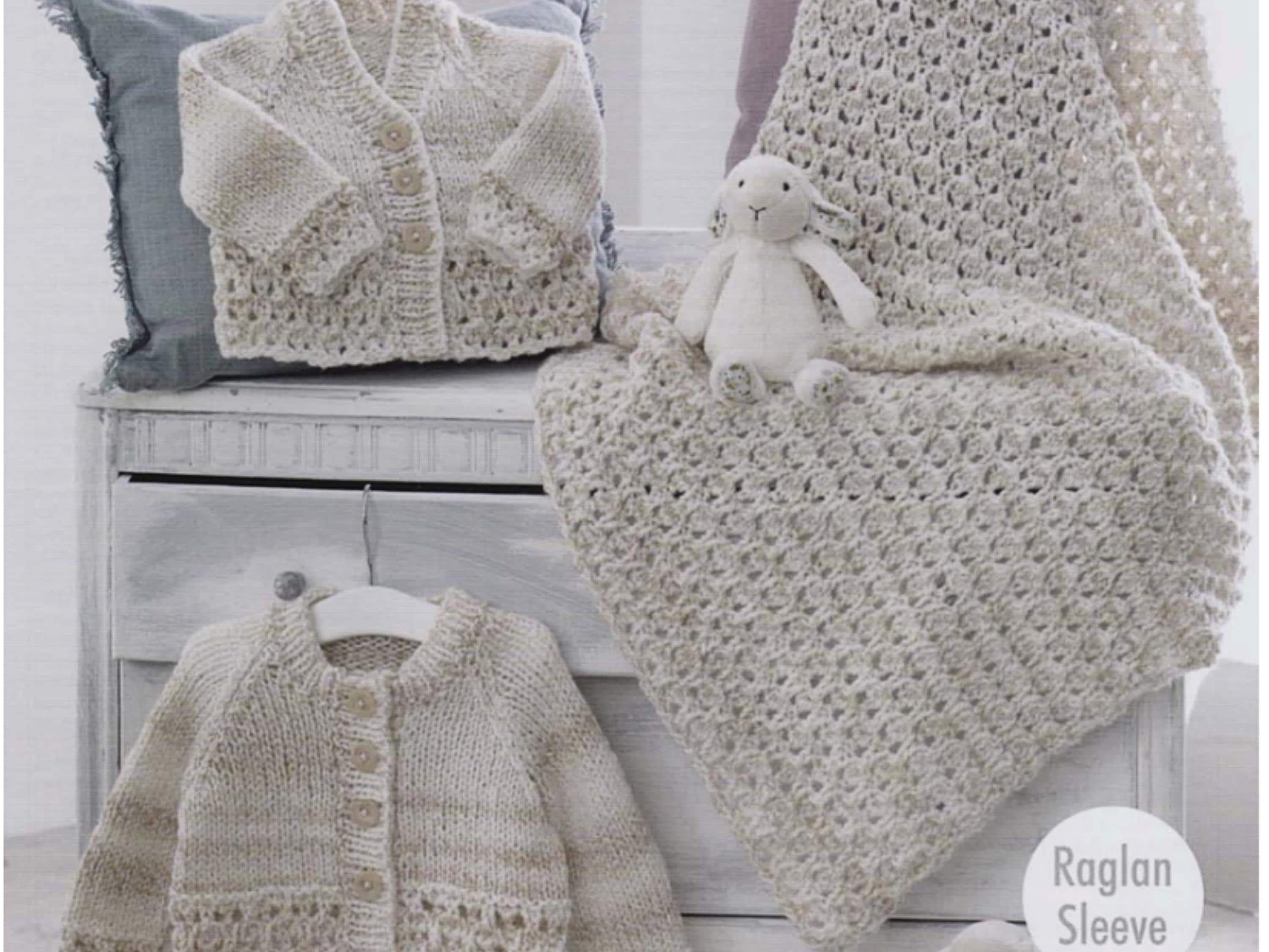 Baby Girl Knitting Pattern - Cardigan Knitting Pattern, Sizes 0-12 Months (PDF Download)