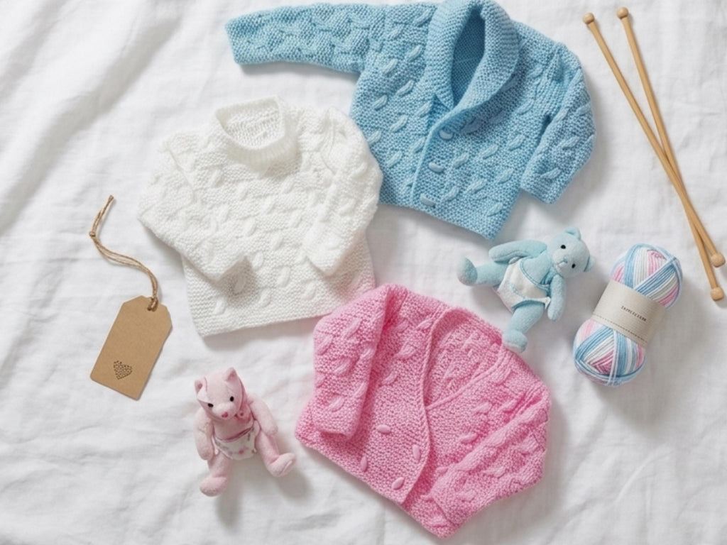 Baby Aran Sweater Jacket Cardigan Knitting Pattern (Digital PDF)