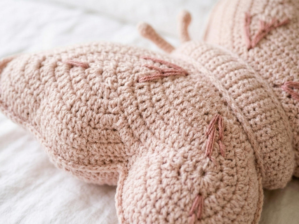 Crochet Butterfly Pillow Pattern: Plush Amigurumi Cushion (PDF Download)