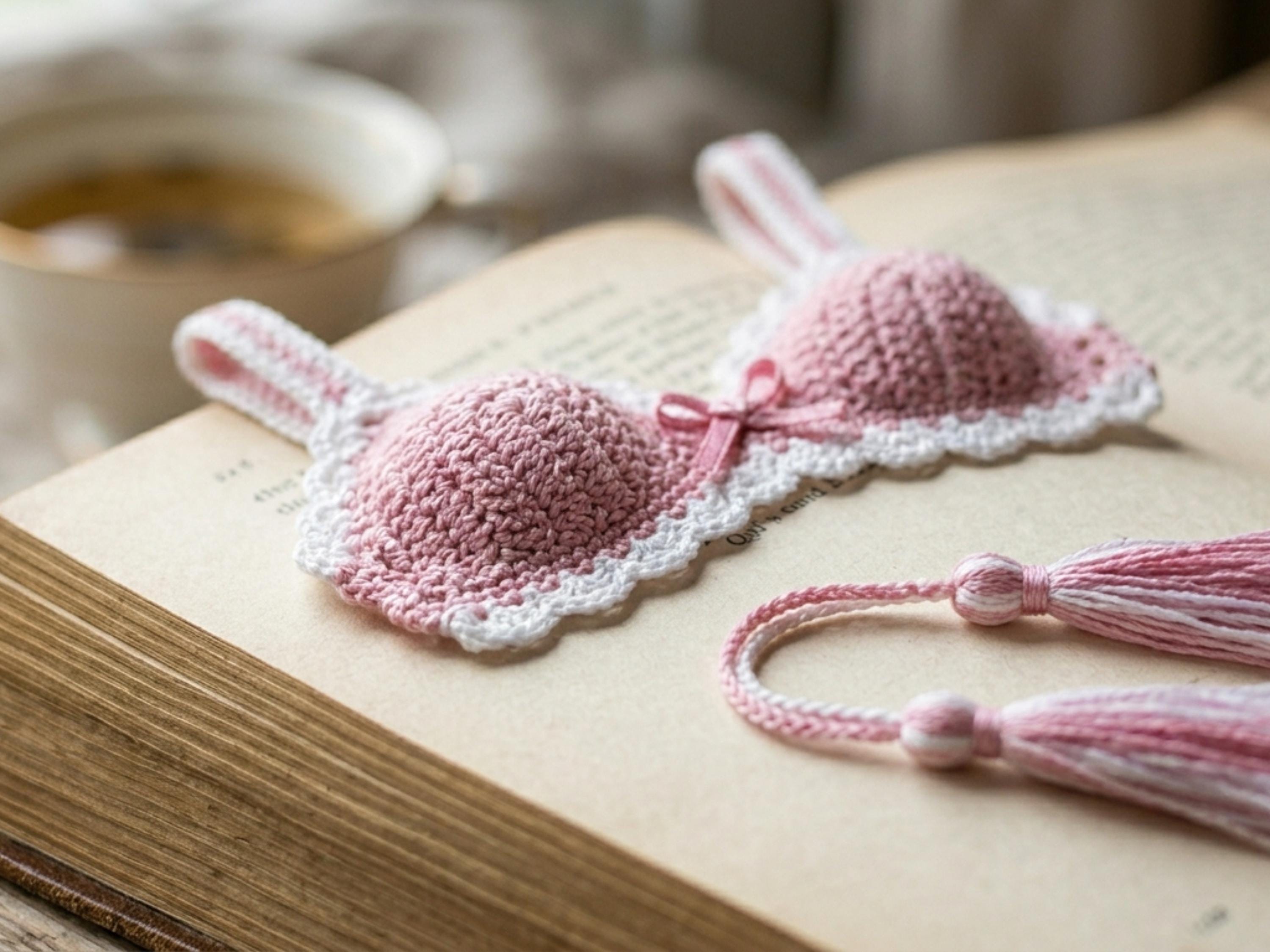 Crochet Lingerie Bookmark Set Pattern PDF, Bra and Panty Corner Bookmarks, Crochet Book Lover Gift, Lace Thread Bookmark Pattern, Instant