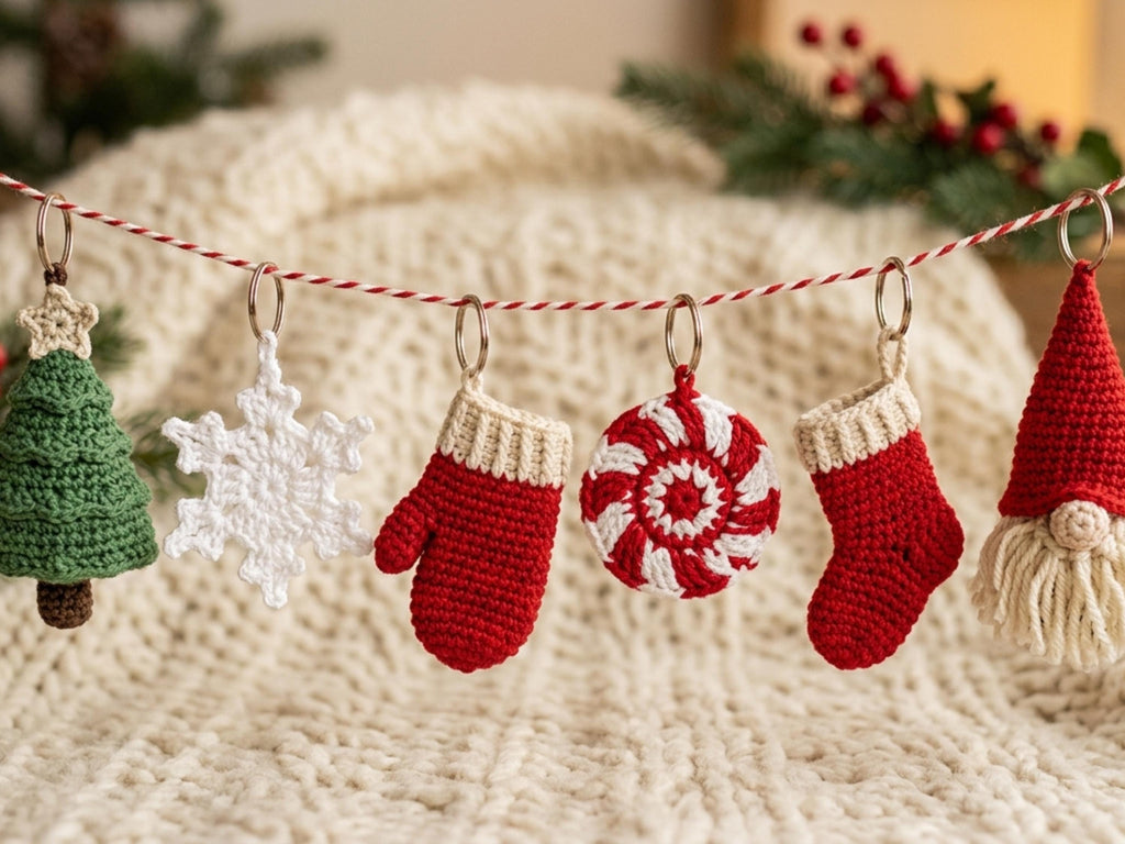 RETIREMENT SALE *Christmas Crochet Ornament Patterns Bundle, 6 Festive Motifs (PDF Download)Pattern updated