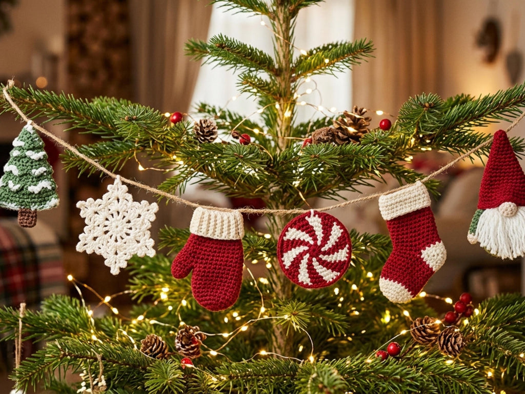 RETIREMENT SALE *Christmas Crochet Ornament Patterns Bundle, 6 Festive Motifs (PDF Download)Pattern updated