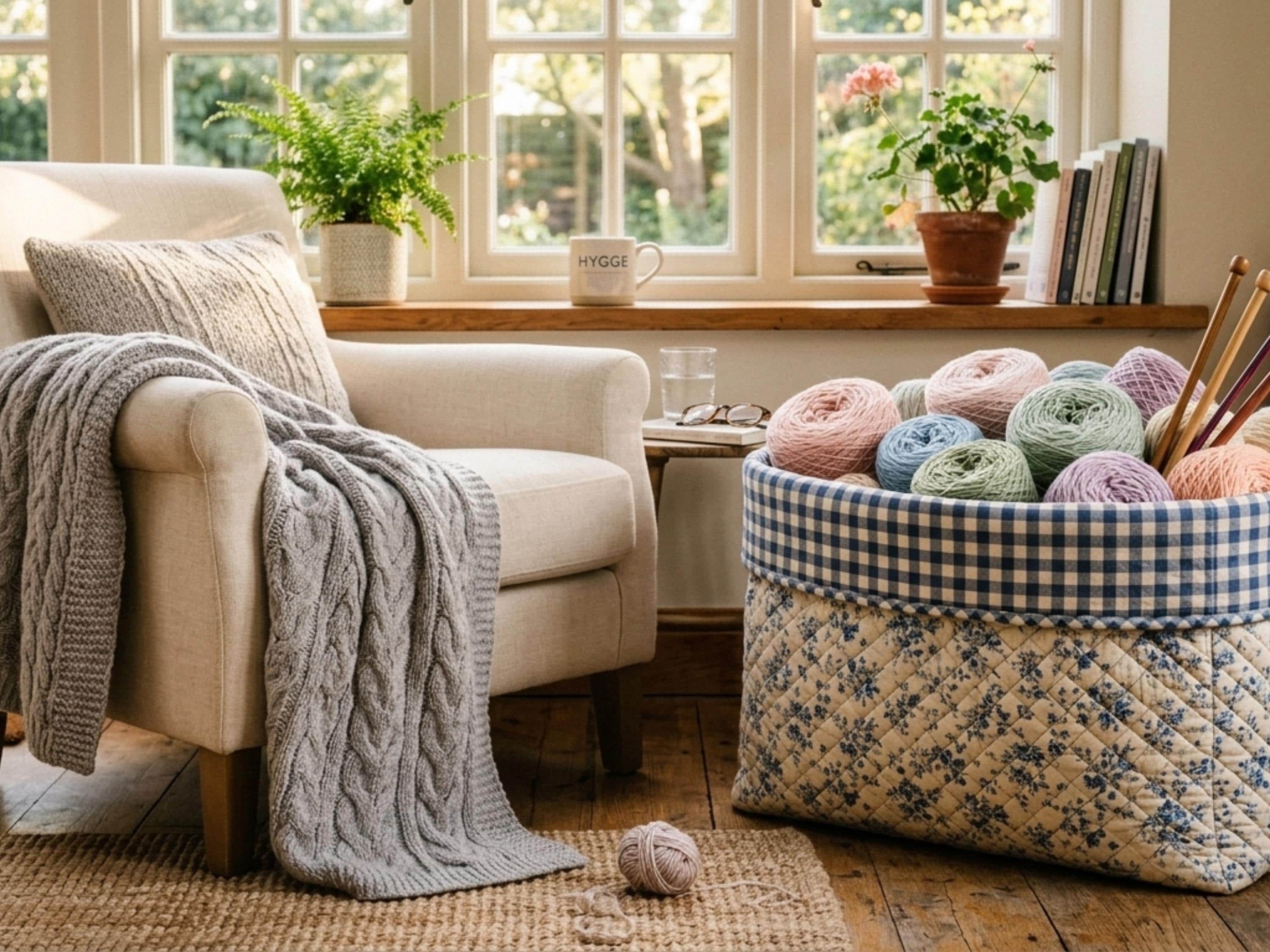 Farmhouse Quilted Nesting Baskets Sewing Pattern (3 Sizes), Beginner Friendly DIY Storage Tutorial