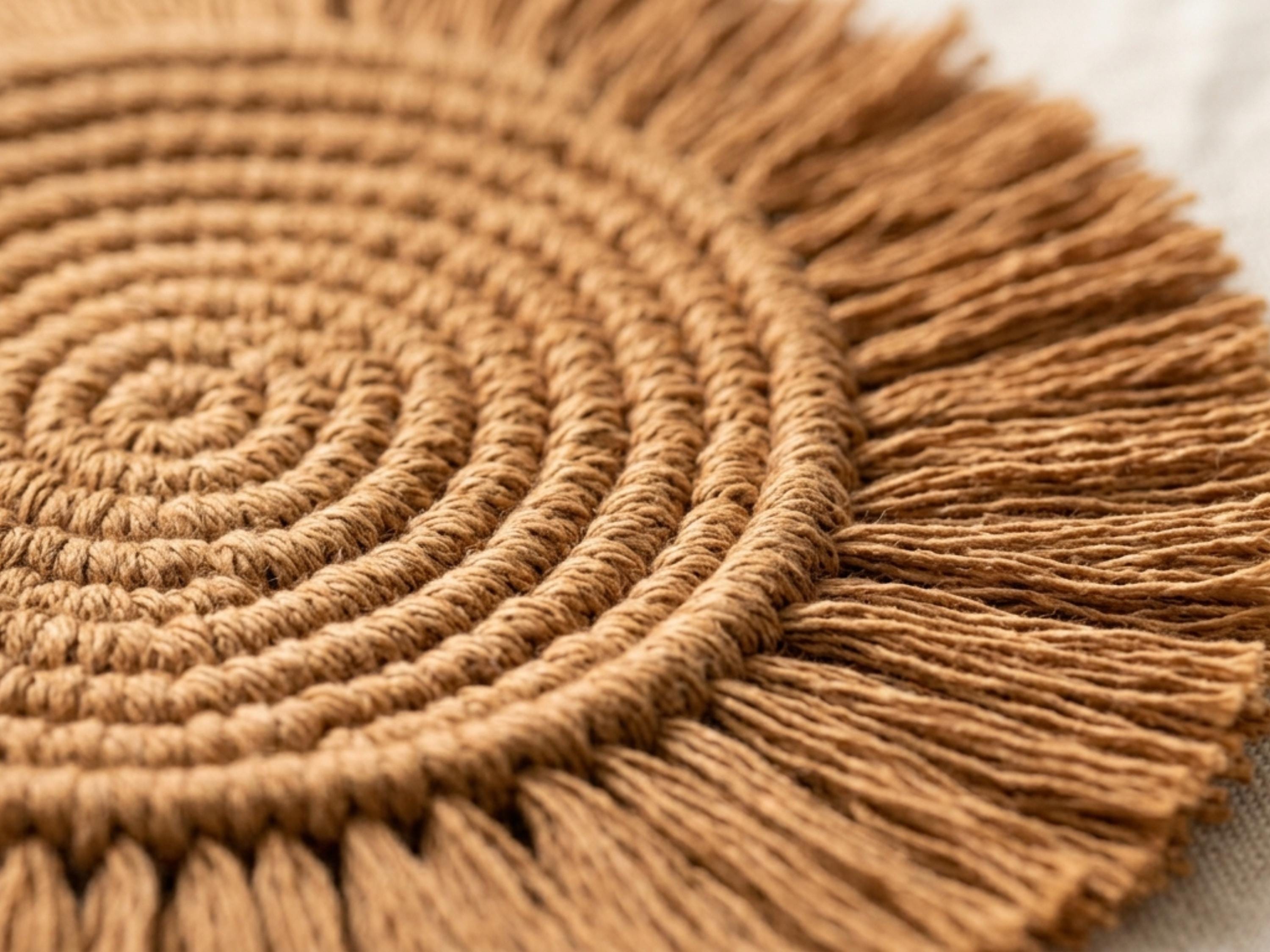 Crochet Coaster Pattern PDF, Boho Fringe Mug Rug, Macrame Style Home Decor DIY (Instant)