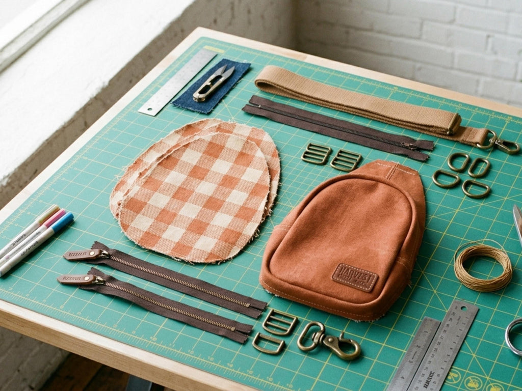 Retro Sling Bag Sewing Pattern, Unisex Crossbody Backpack, DIY (Instant Download)