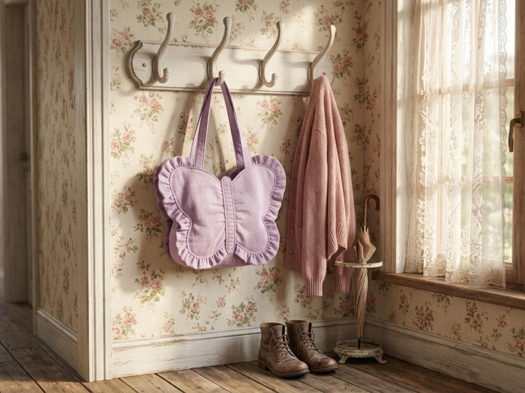 RETIREMENT SALE *Ruffled Butterfly Bag Sewing Pattern, Beginner Tote Tutorial (PDF Download)