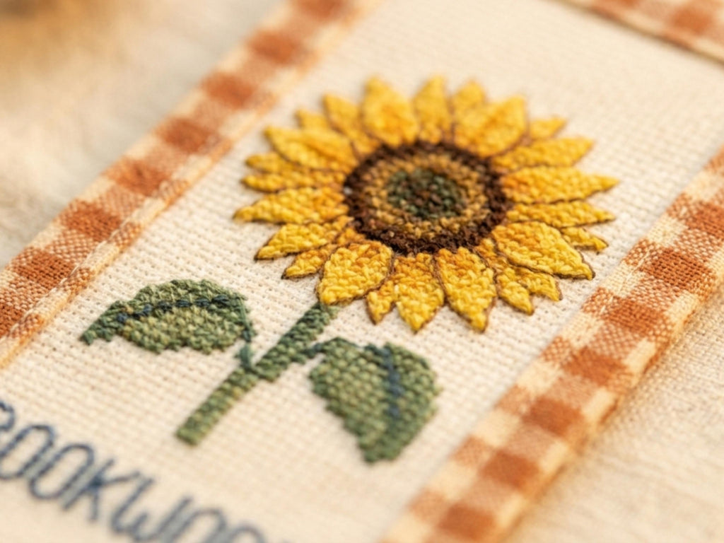 Cross Stitch Bookmark Pattern Bundle PDF, 3 Designs Sunflower Bookworm Read Bloom, Farmhouse Gingham, Easy Beginner Pattern