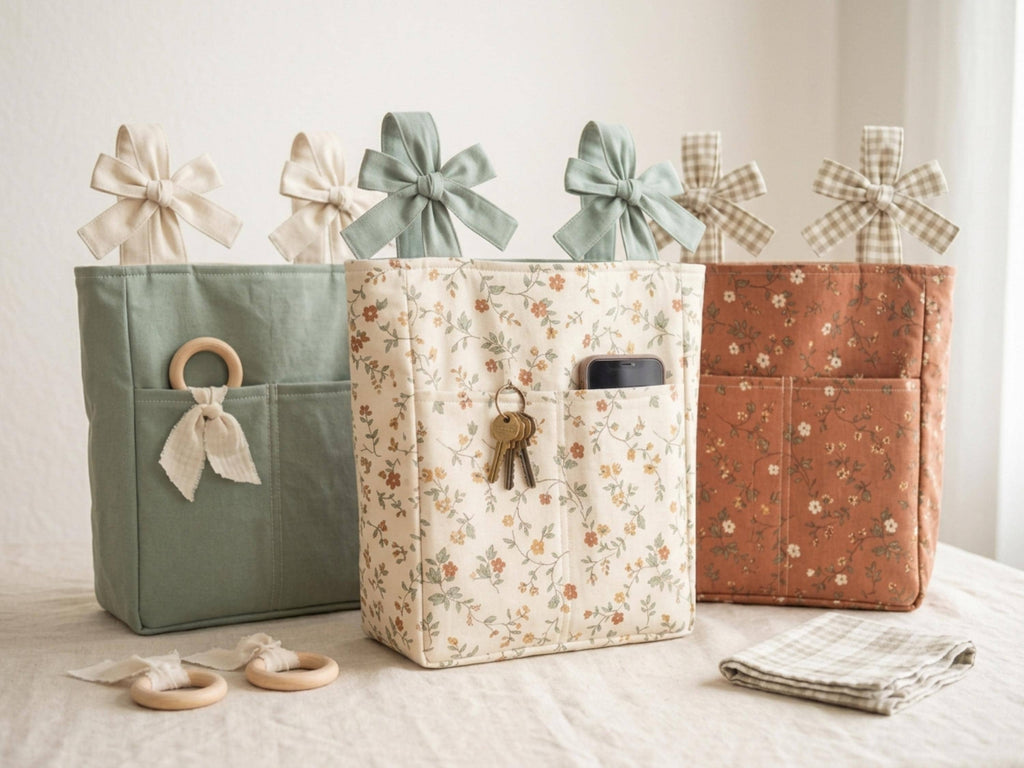 RETIREMENT SALE *Pram Caddy Sewing Pattern, Wildflower Stroller Organizer, Beginner Friendly PDF Download
