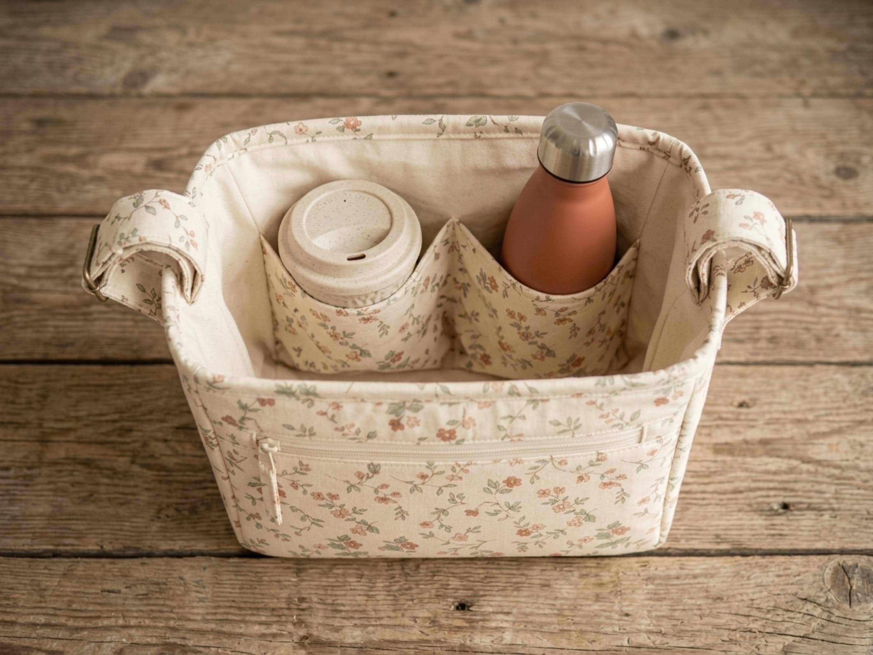 SALE *Pram Organizer Sewing Pattern PDF, Stroller Caddy with Zip Pocket and Cup Holders, Strap On Buggy Organiser, Easy PDF