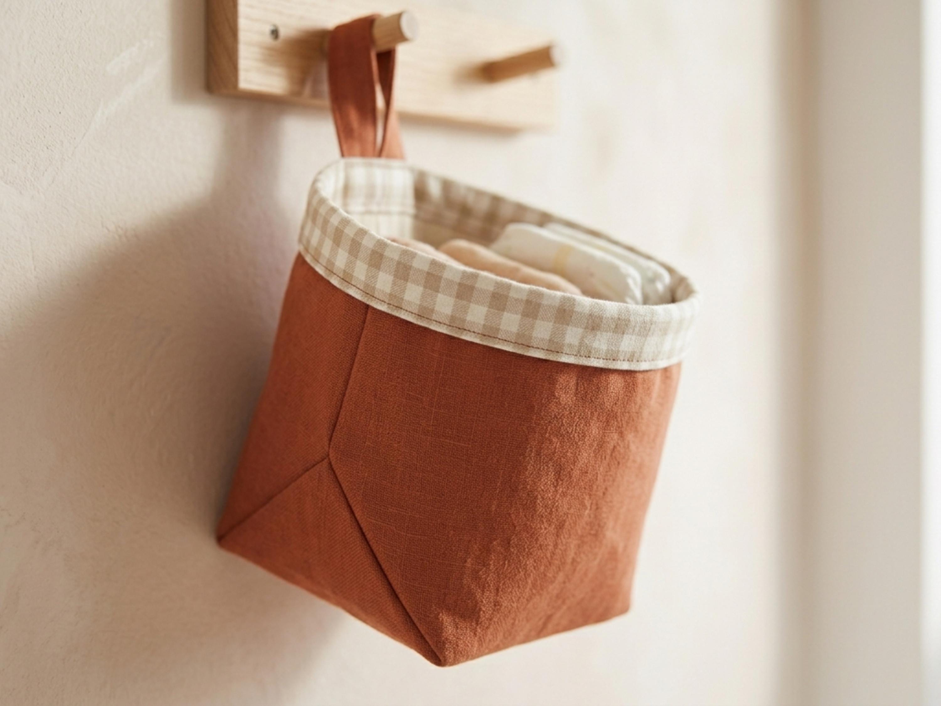 Hanging Pod Basket Sewing Pattern, Beginner Storage Organizer (PDF Download)