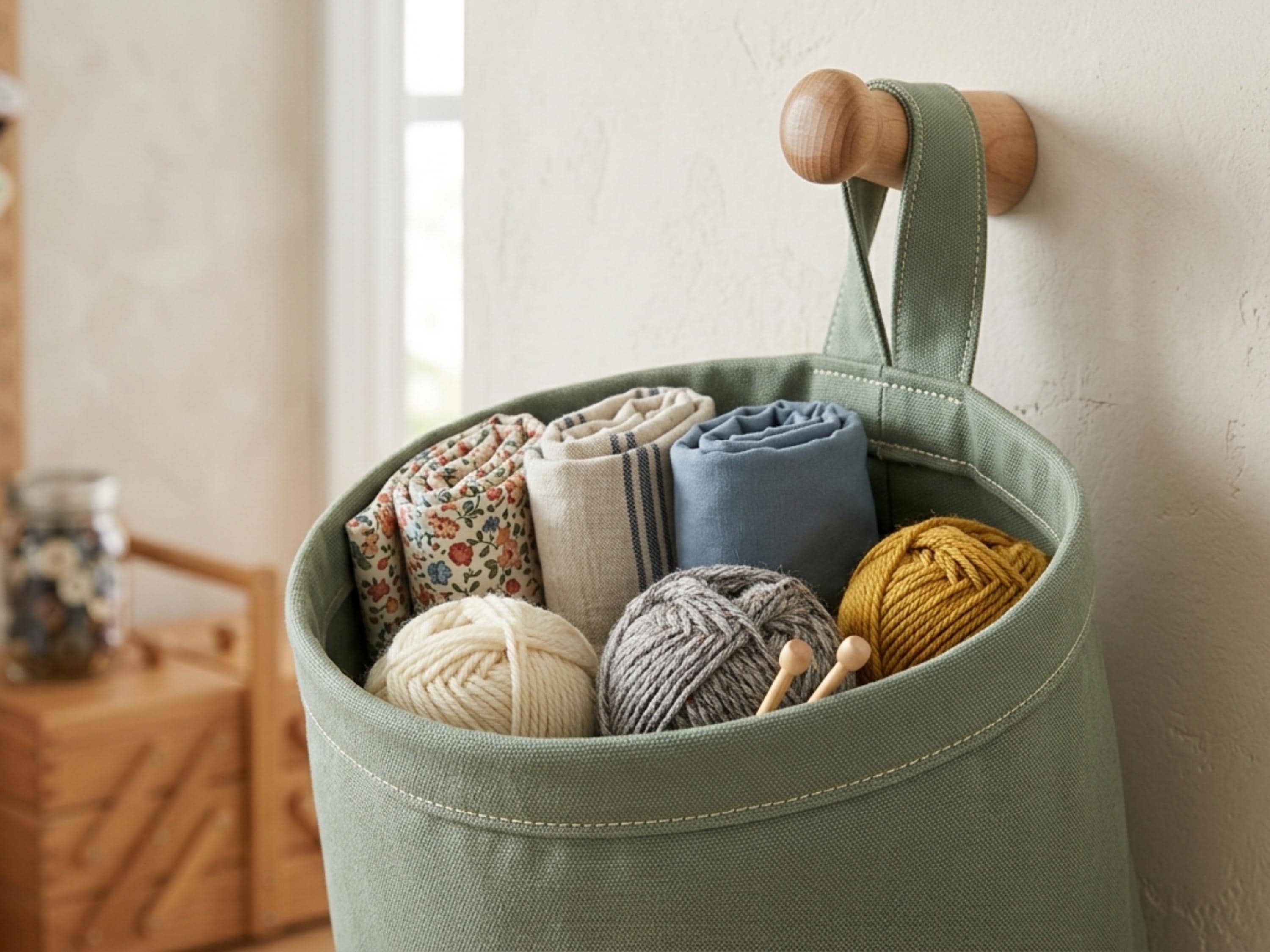 Hanging Pod Basket Sewing Pattern, Beginner Storage Organizer (PDF Download)
