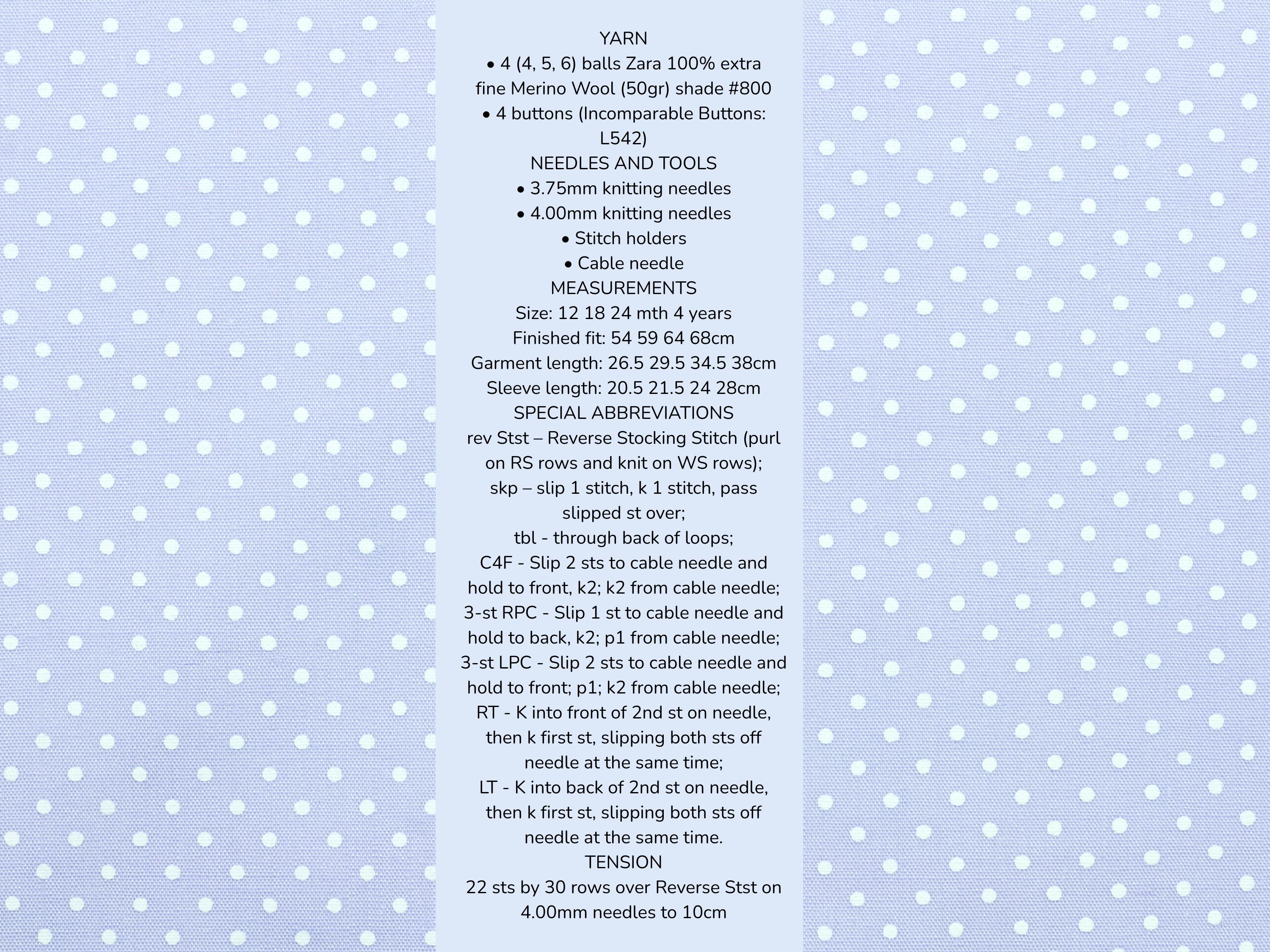 Boys Knit Cardigan Pattern | Double Breasted Cable Jumper (PDF) 1-4 Years