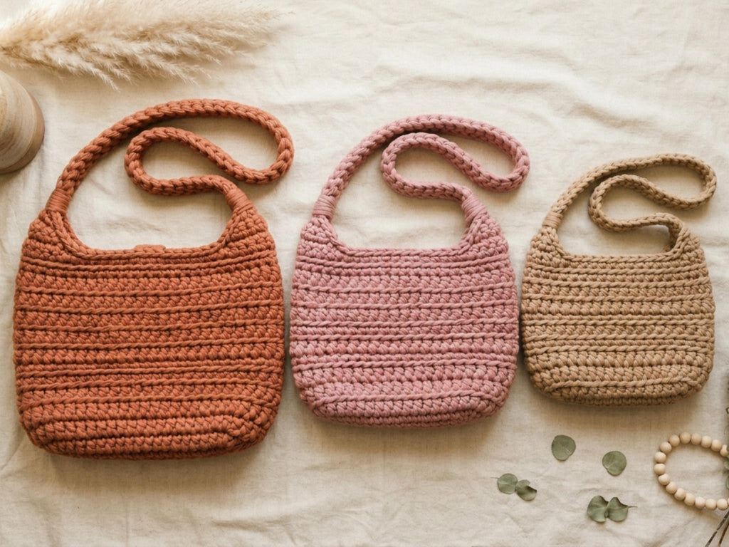 Slouchy Hobo Crochet Bag Pattern: Easy Beginner Tote (3 Sizes) (PDF Download)
