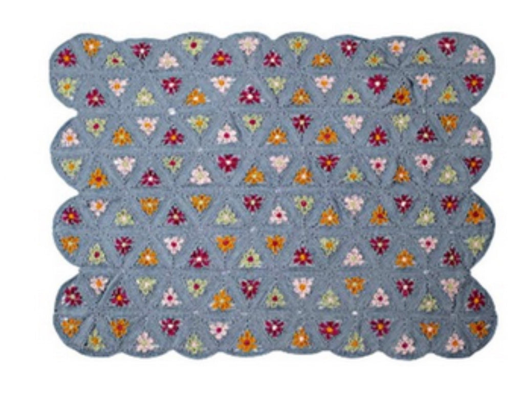 CROCHET PATTERN blanket pattern throw blanket  crochet throw Vintage Floral Granny Triangle  Throw Blanket, Bedspread Cover instant download