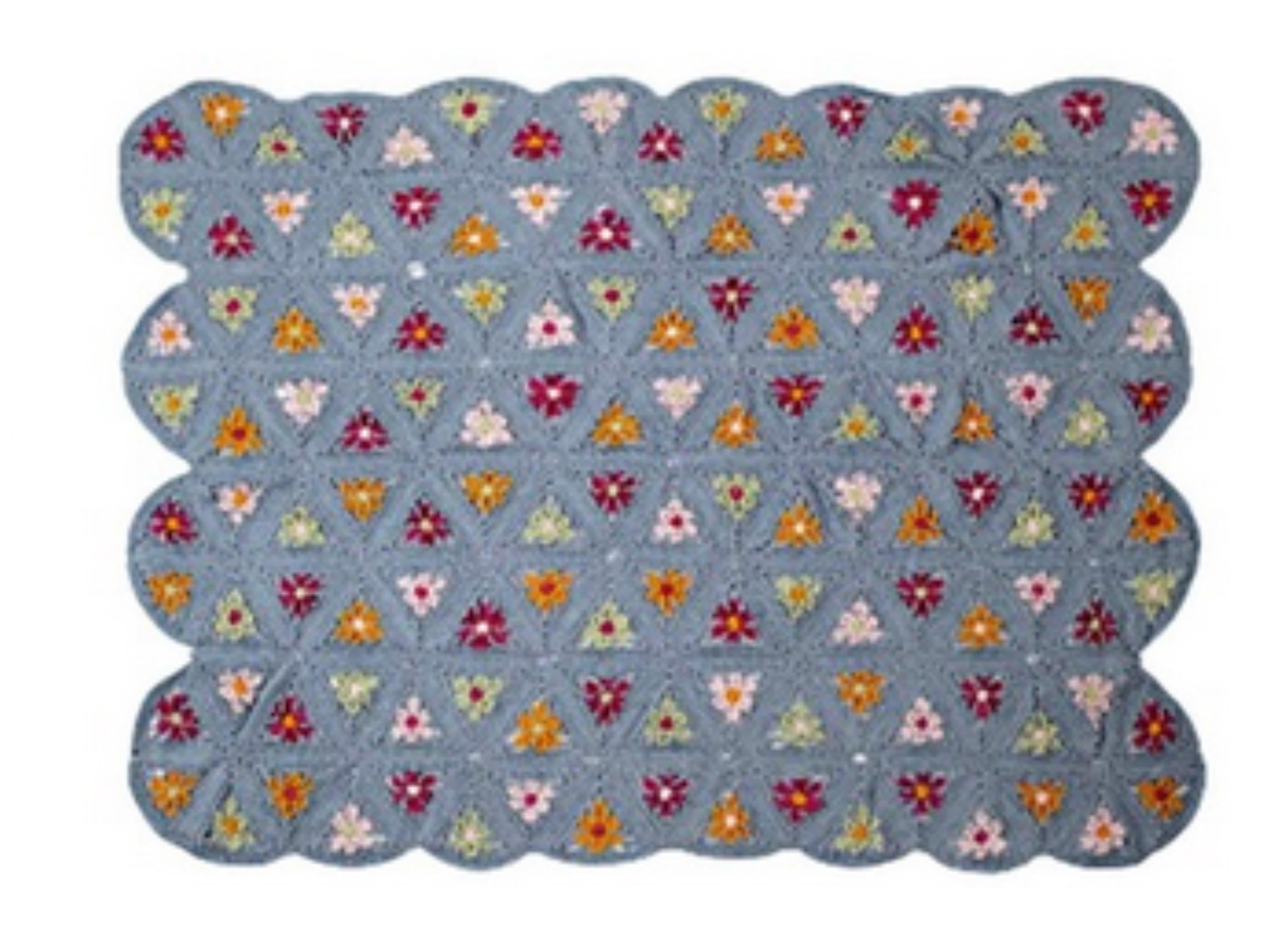 CROCHET PATTERN blanket pattern throw blanket  crochet throw Vintage Floral Granny Triangle  Throw Blanket, Bedspread Cover instant download