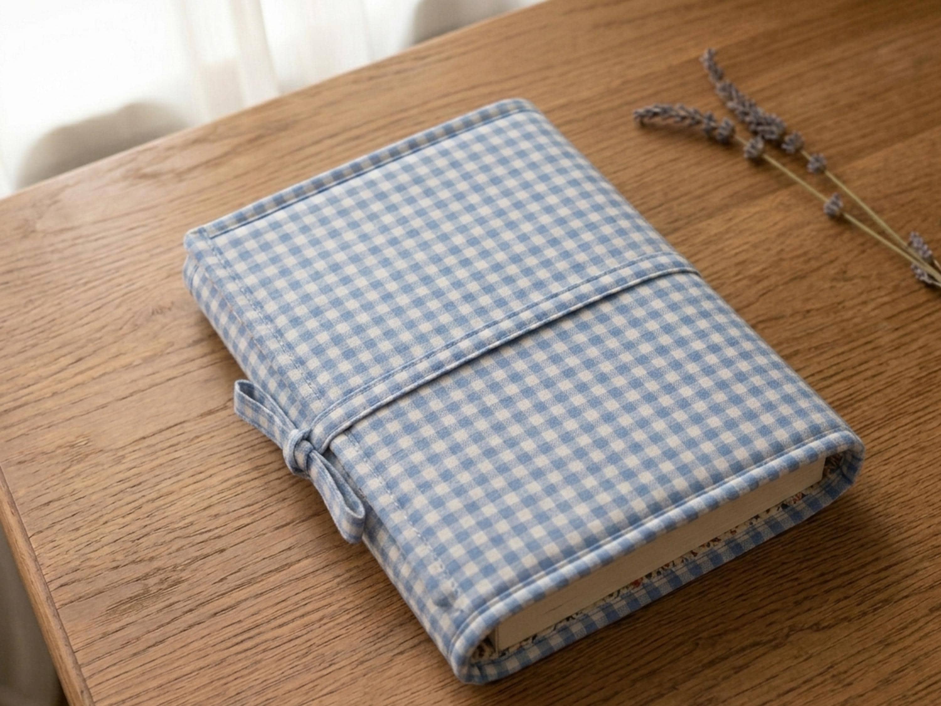 Gingham Garden Book Sleeve Sewing Pattern, Padded Organizer Tutorial (3 Sizes)