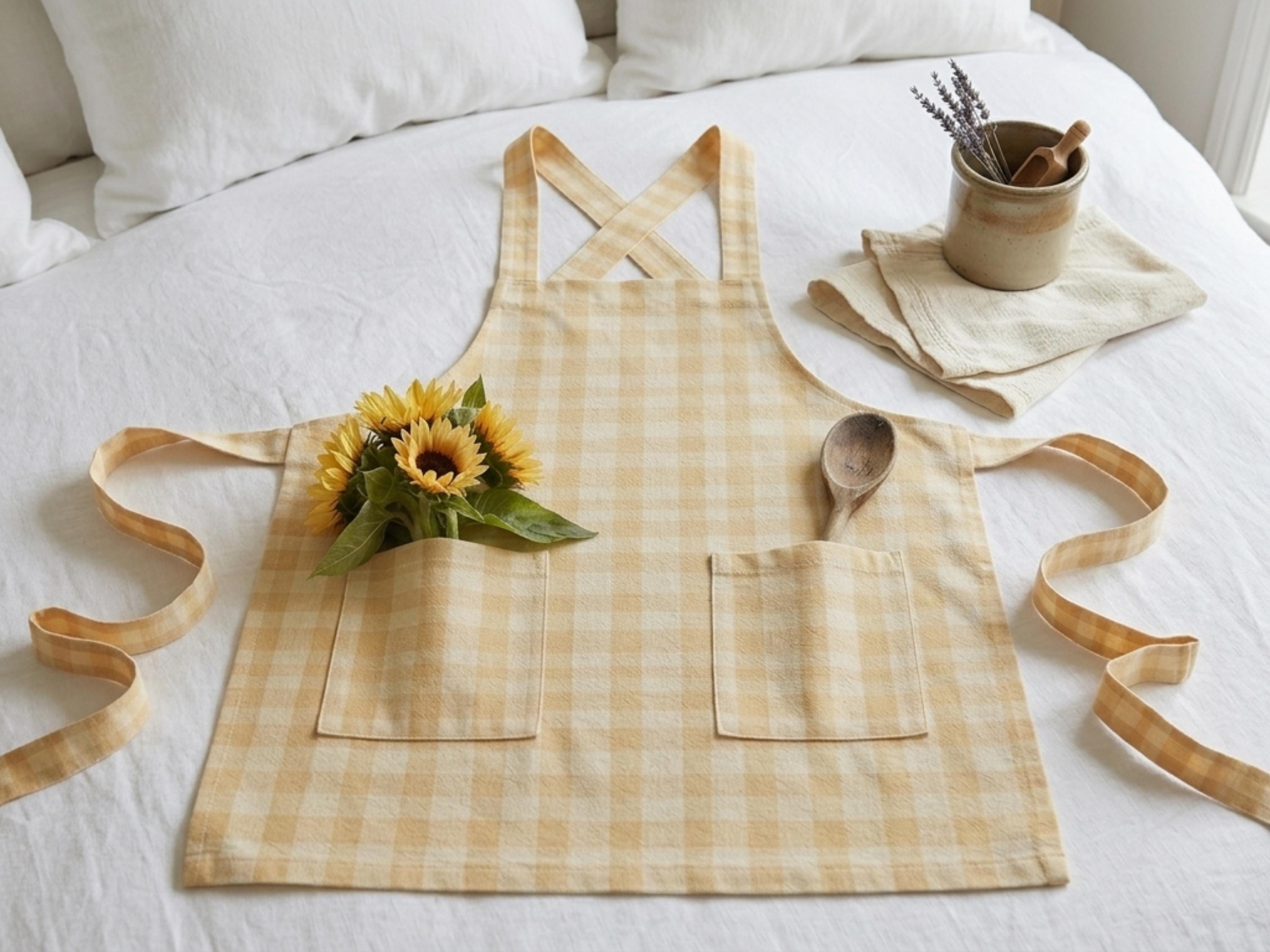 Pinafore Apron Sewing Pattern | Cross Back Kitchen Apron PDF | Easy Beginner + Illustrated Tutorial | A0, A4 & US Letter | XS-2XL