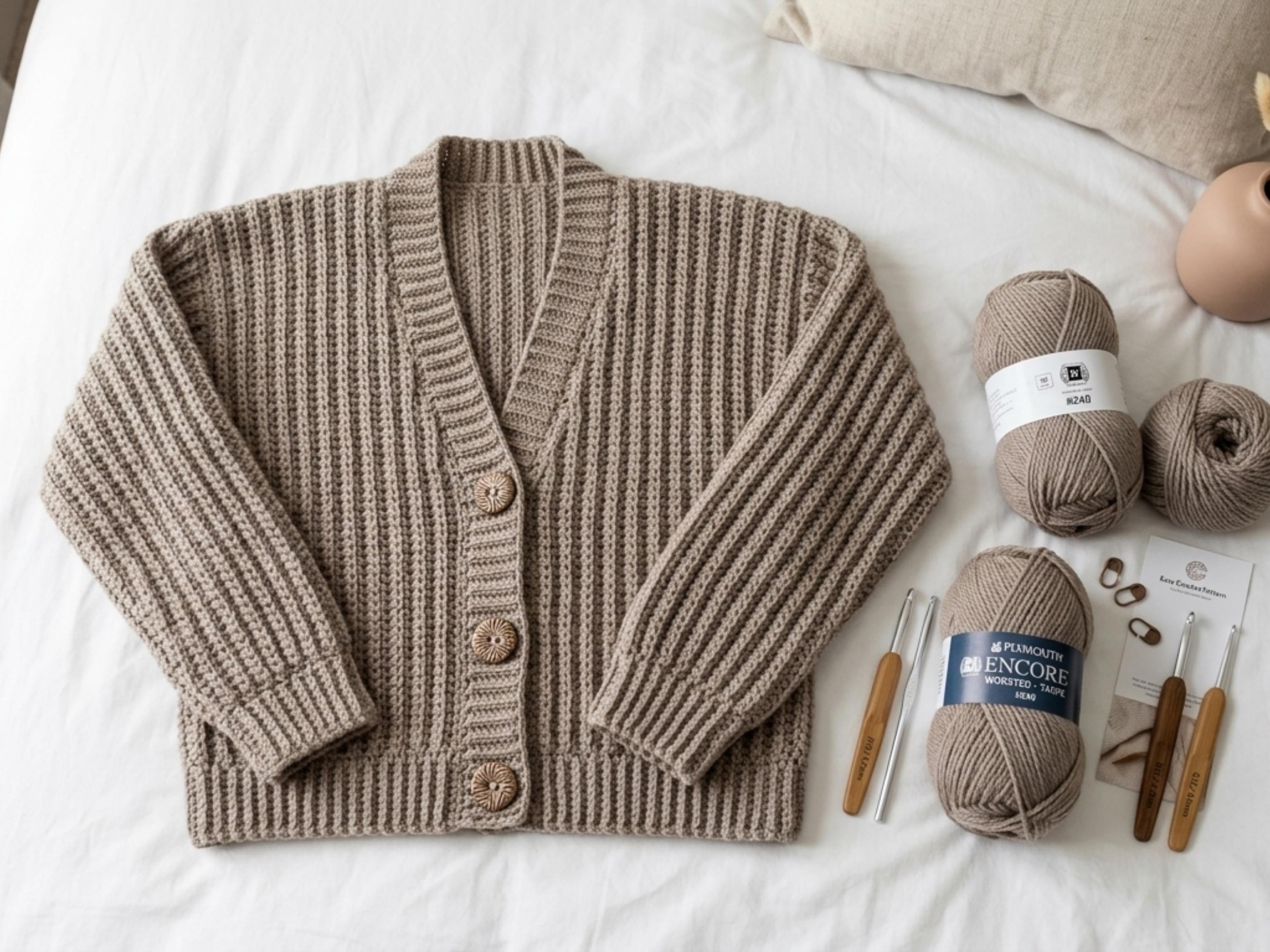 Oversized Slouchy Crochet Cardigan Pattern | Easy Long Sleeve Sweater Tutorial (PDF Download)
