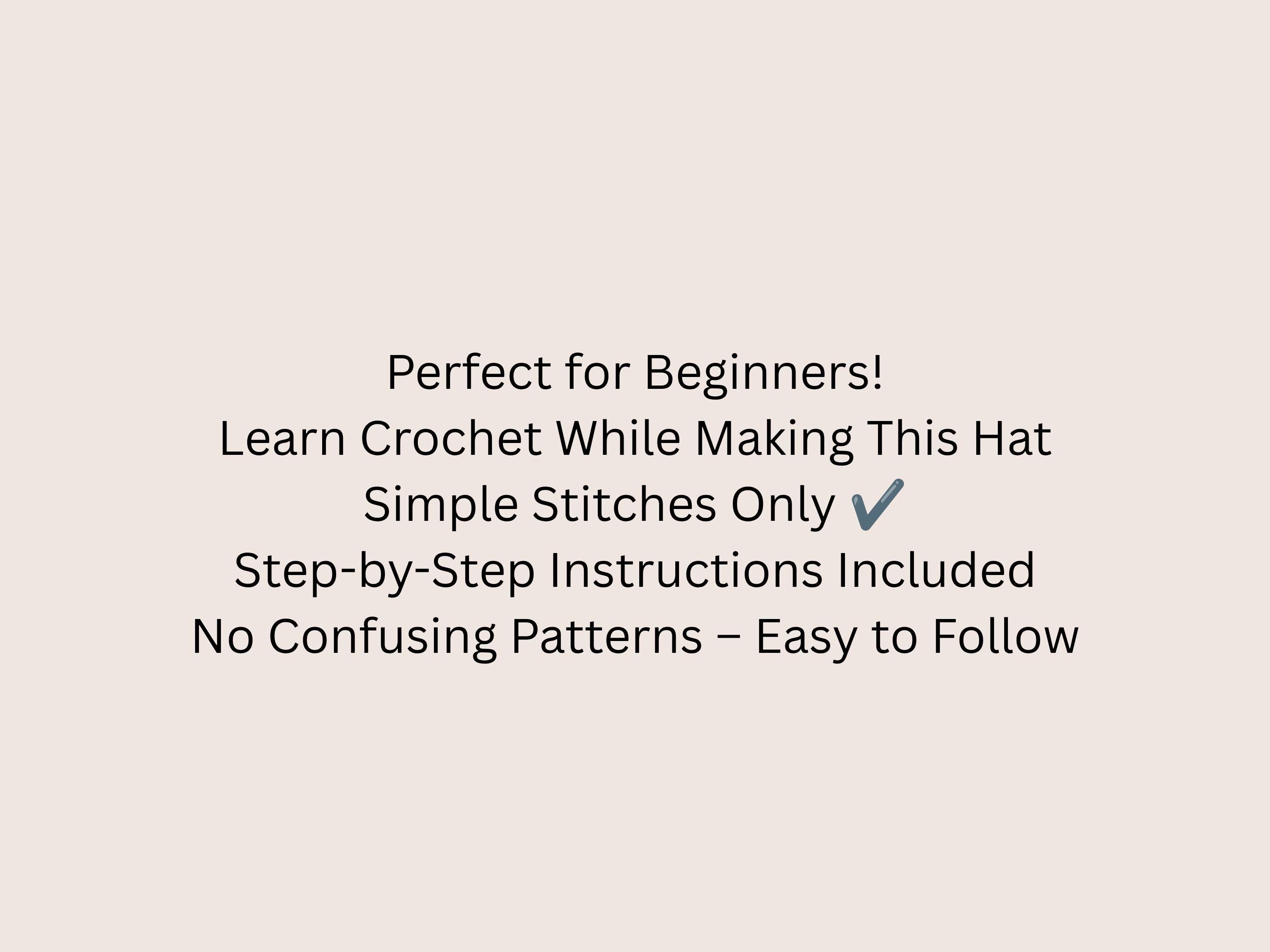 Easy Crochet Beanie Pattern, Beginner Hat Tutorial, Unisex Winter Warmth (PDF Download)