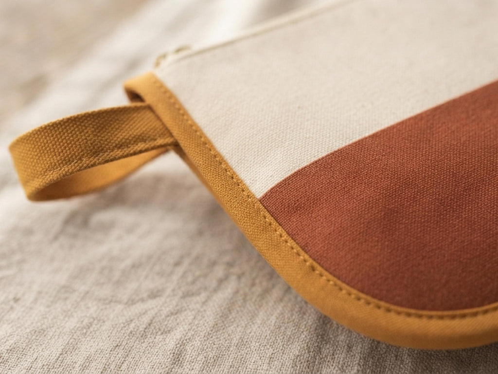 Farmhouse Rounded Zipper Pouch Sewing Pattern: Color Block Beginner Tutorial (PDF Download)
