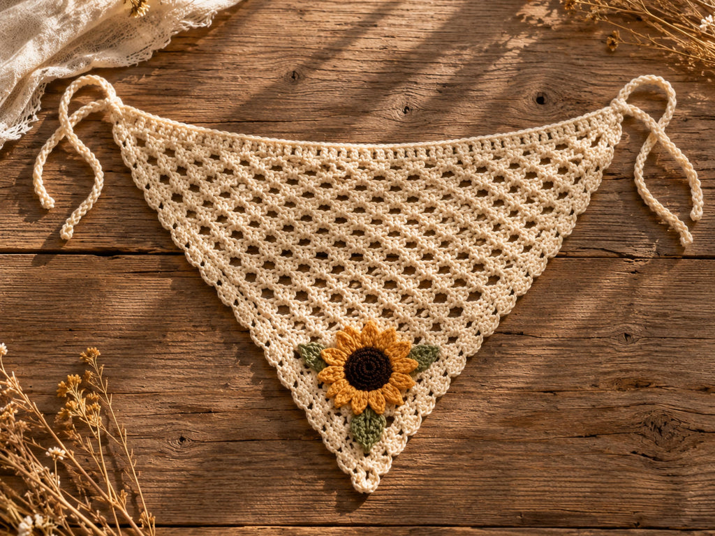 Crochet Bandana Patterns Bundle | 4 Boho Kerchief Designs (PDF Download)